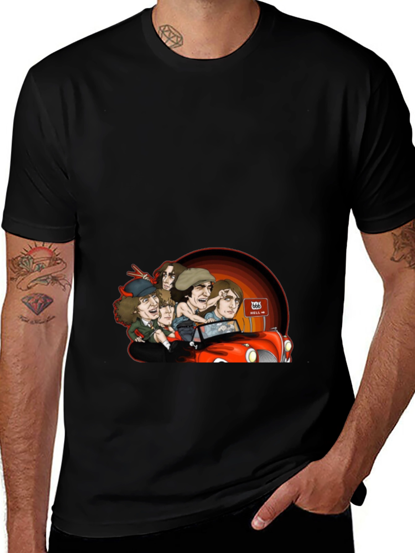 Variant 17 of AC/DC Car Ride Black T-Shirt
