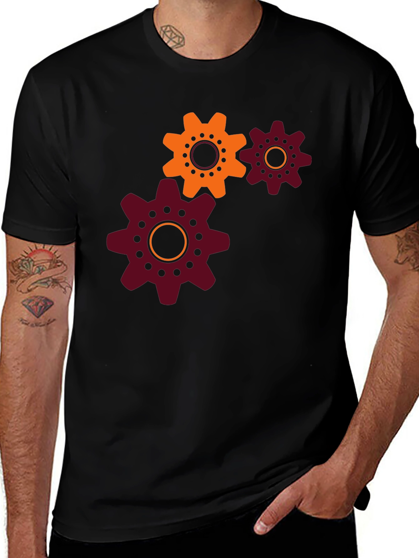 Gear Design Black T-Shirt