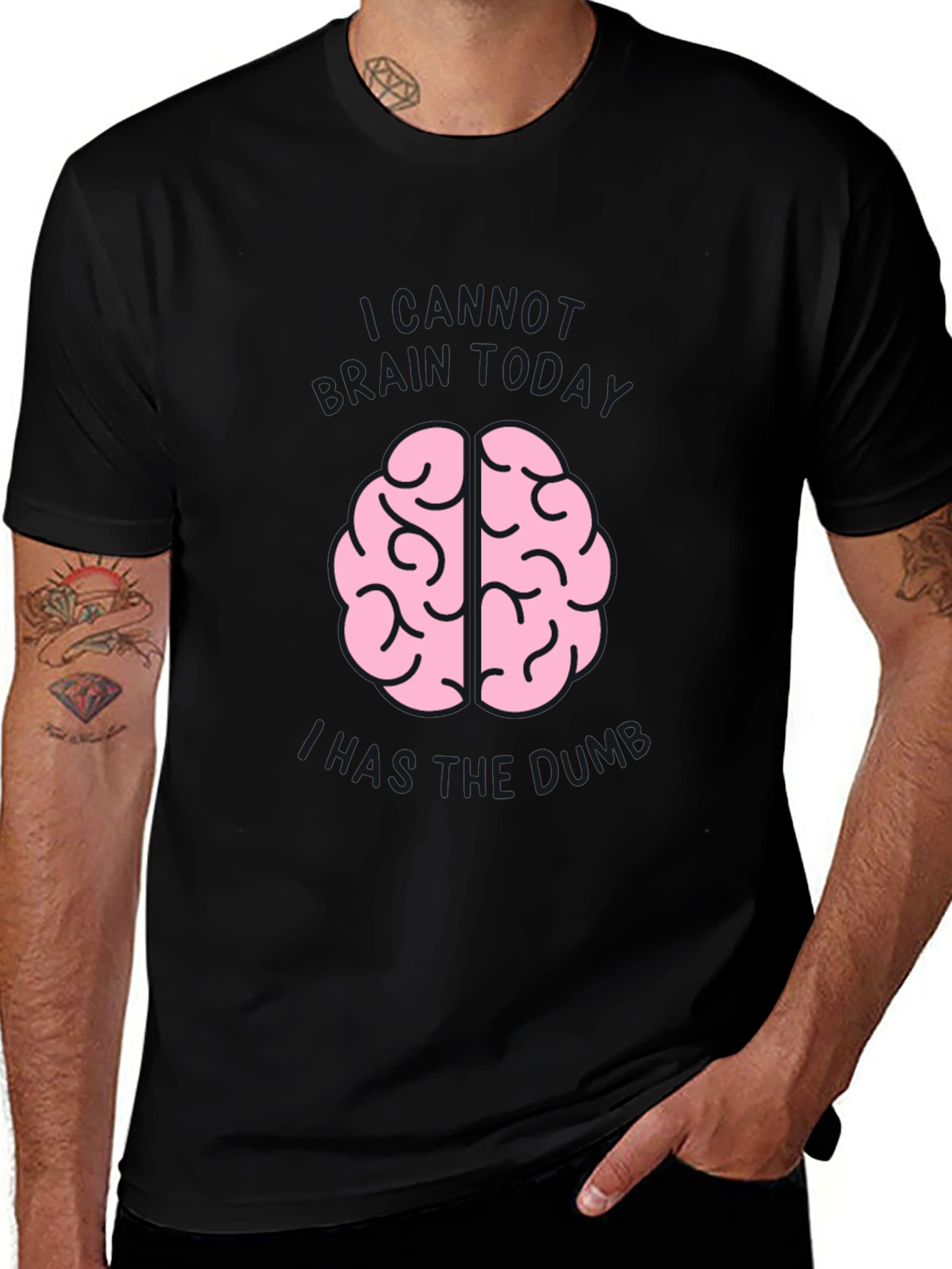 Brain Dumb Tee - Funny Graphic Novelty Shirt