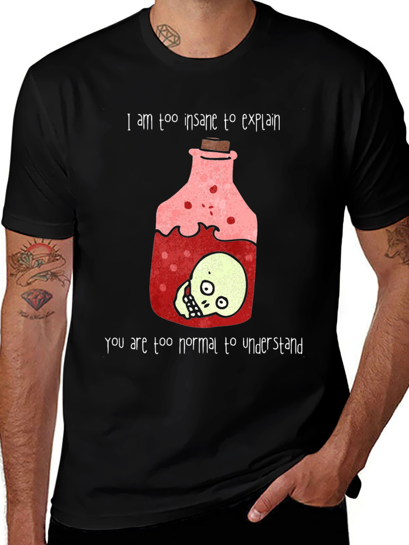 Variant 9 of Insane Potion T-Shirt - Skull Design Tee