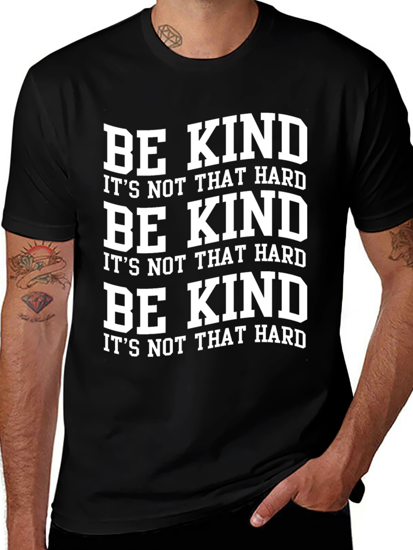 Variant 25 of Be Kind T-Shirt - It's Not That Hard - Casual Tee