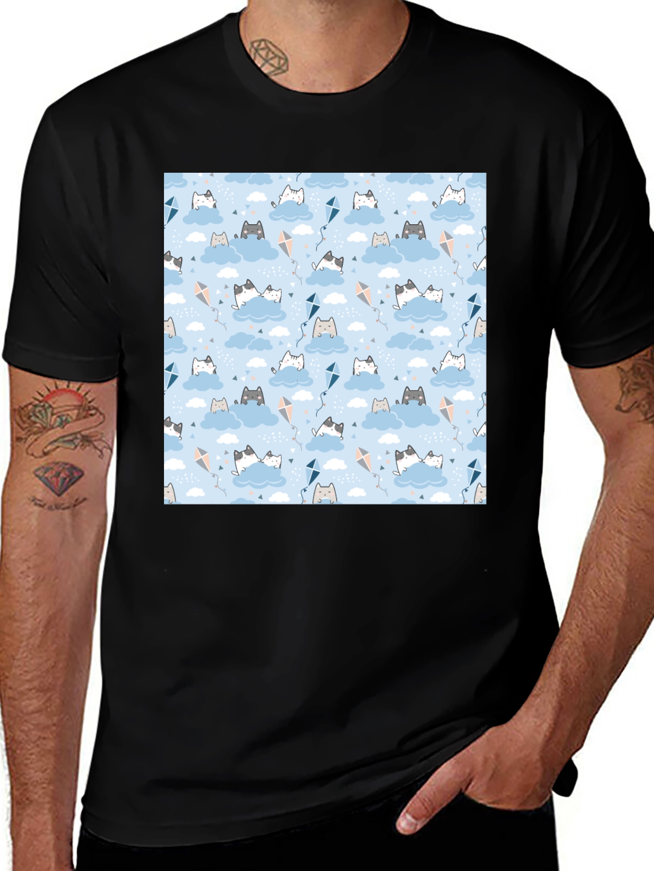 Variant 26 of Cute Cat Cloud T-Shirt
