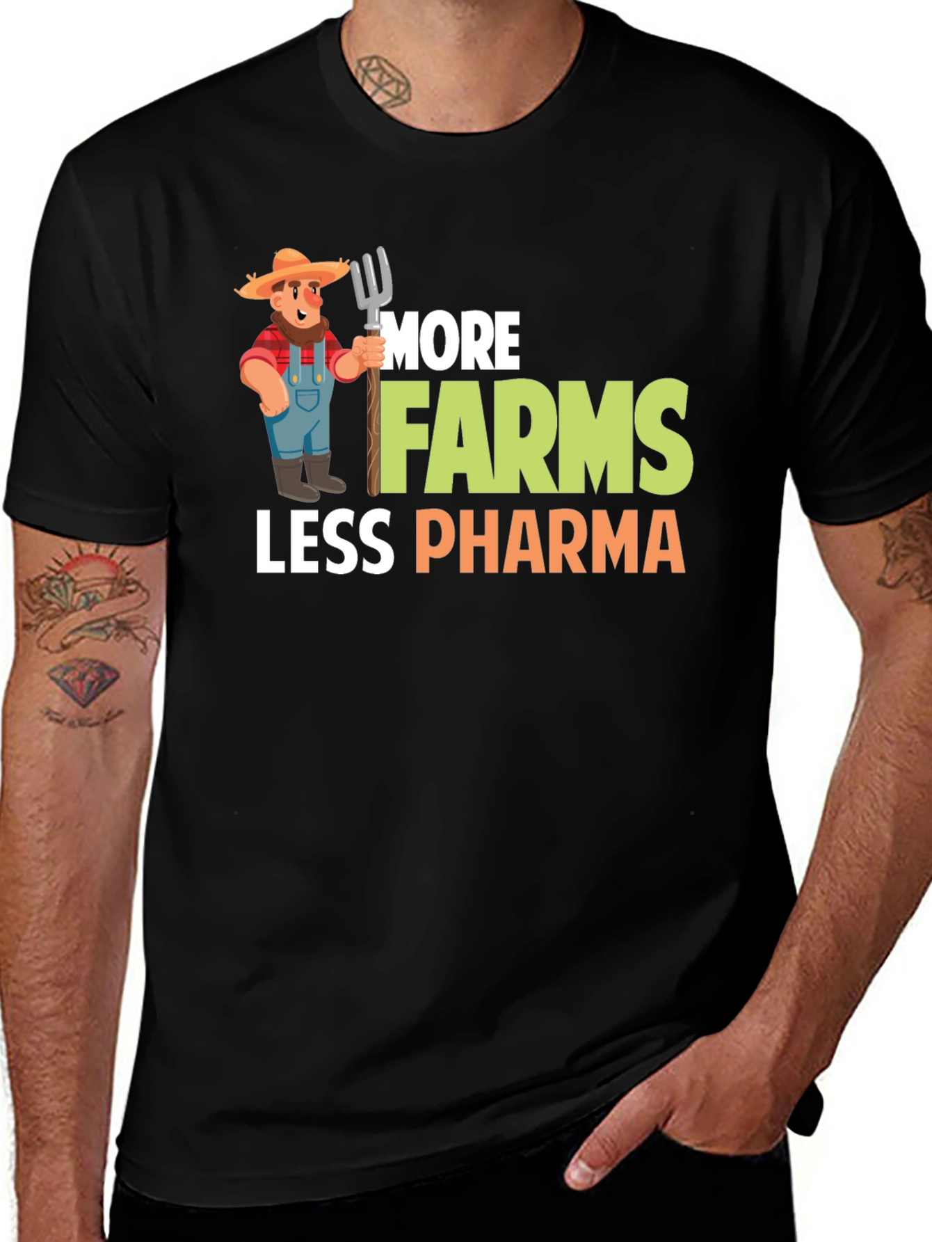 Variant 21 of More Farms Less Pharma Graphic Tee