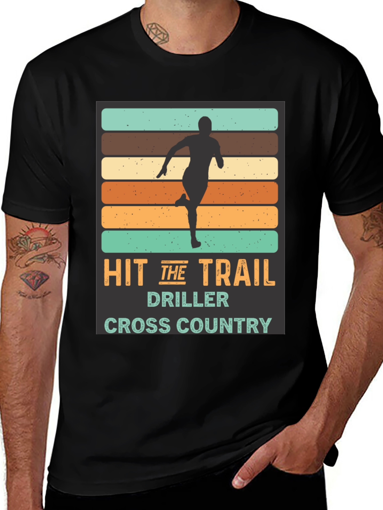Variant 2 of Hit the Trail Cross Country Runner Graphic Tee