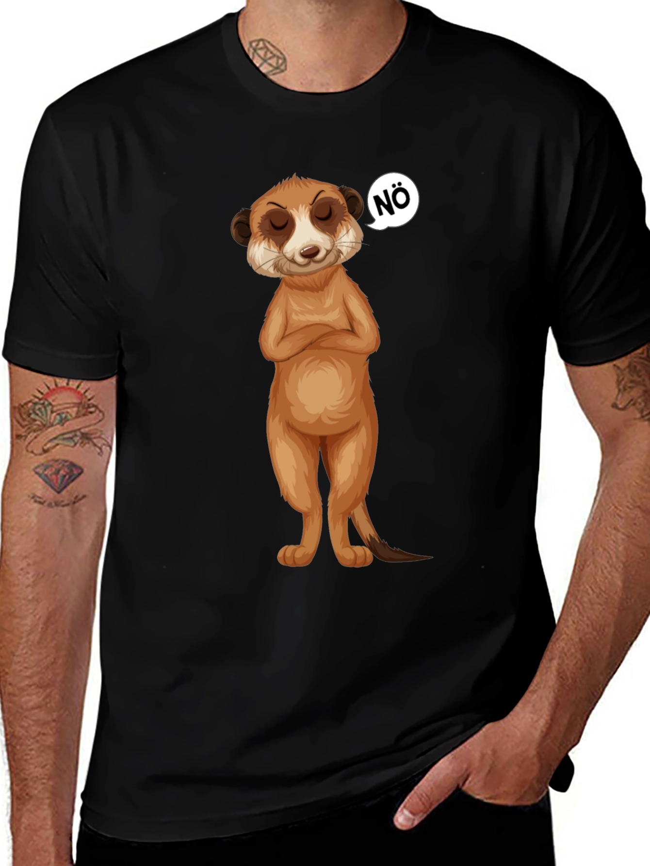 Variant 25 of Funny Meerkat "Nö" T-Shirt - Sarcastic Nope Tee