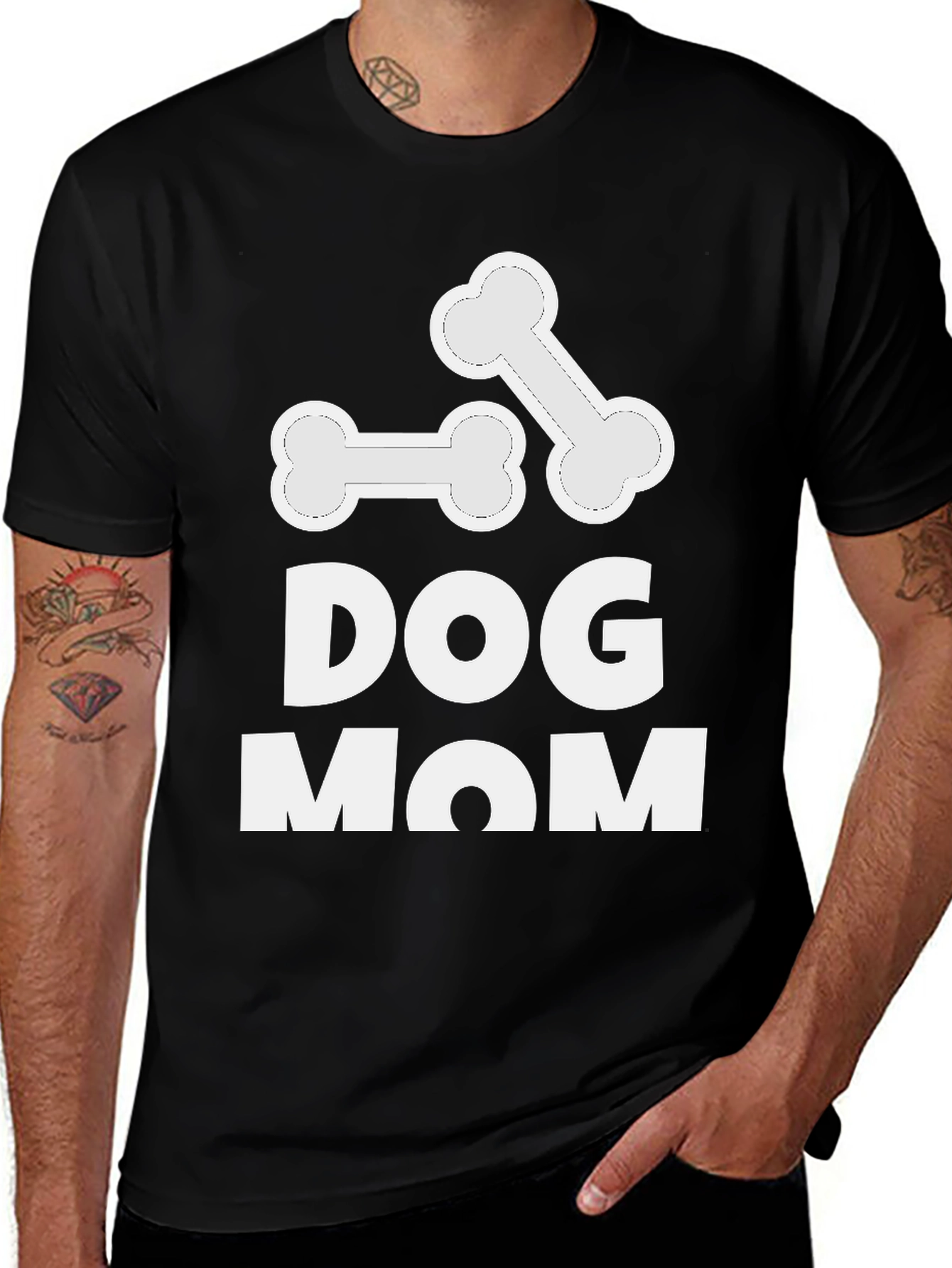 Dog Mom T-Shirt - Cute Bone Design