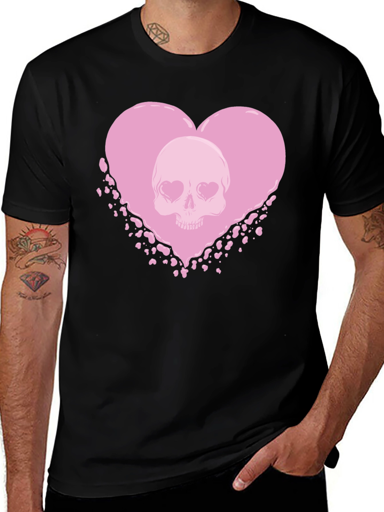 Variant 21 of Skull Heart Graphic Tee - Dark Romance