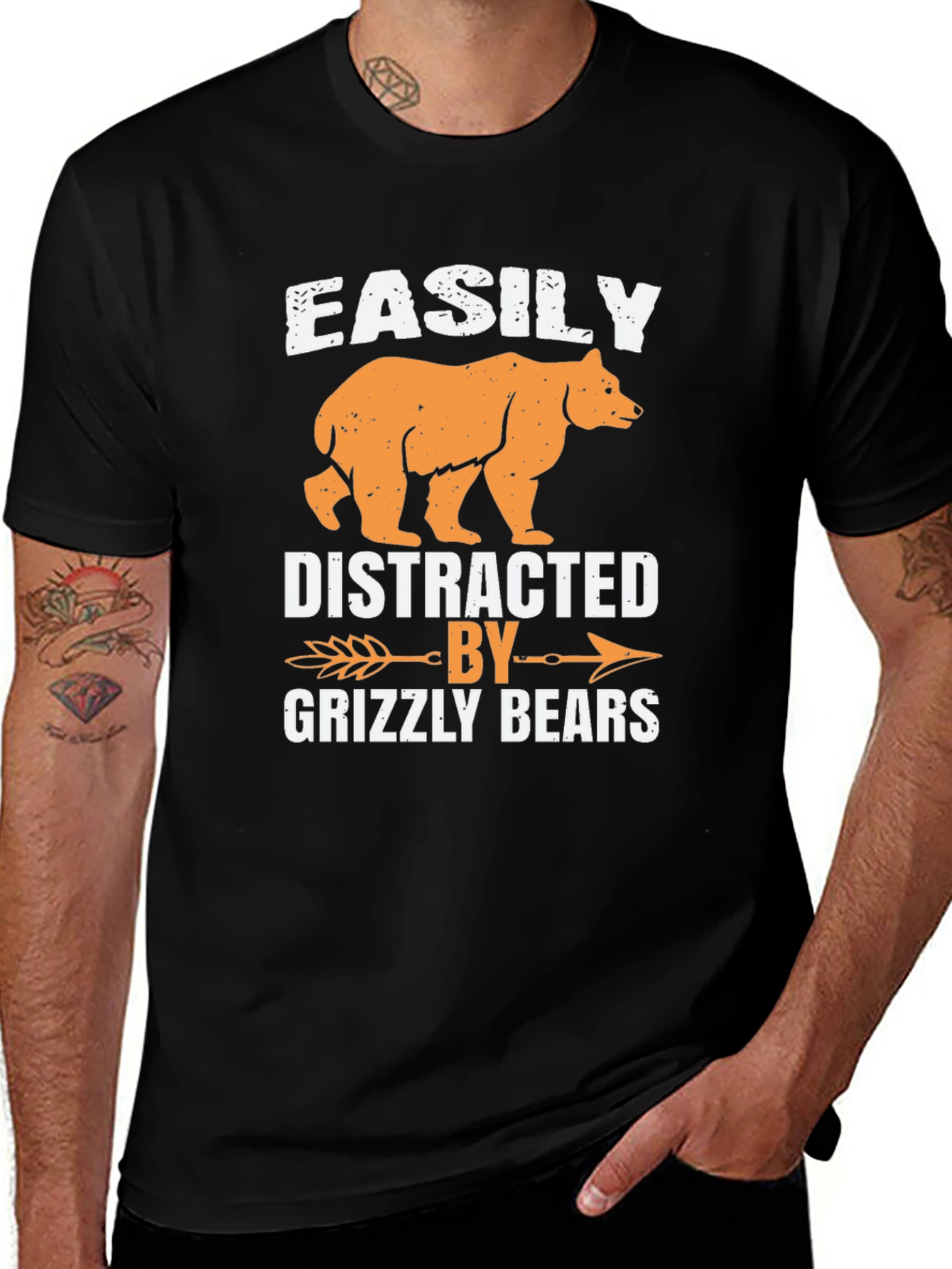 Variant 18 of Easily Distracted by Grizzly Bears T-Shirt