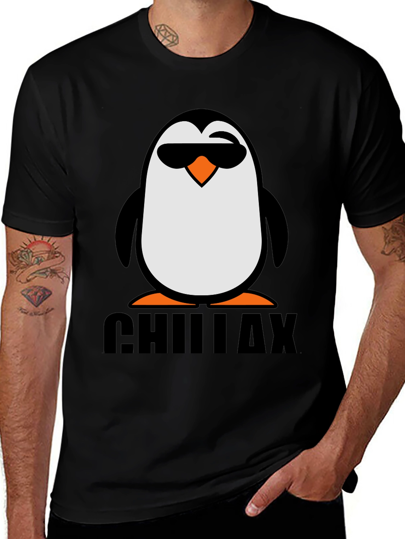 Variant 2 of Cool Penguin Graphic Tee - Chill Out!