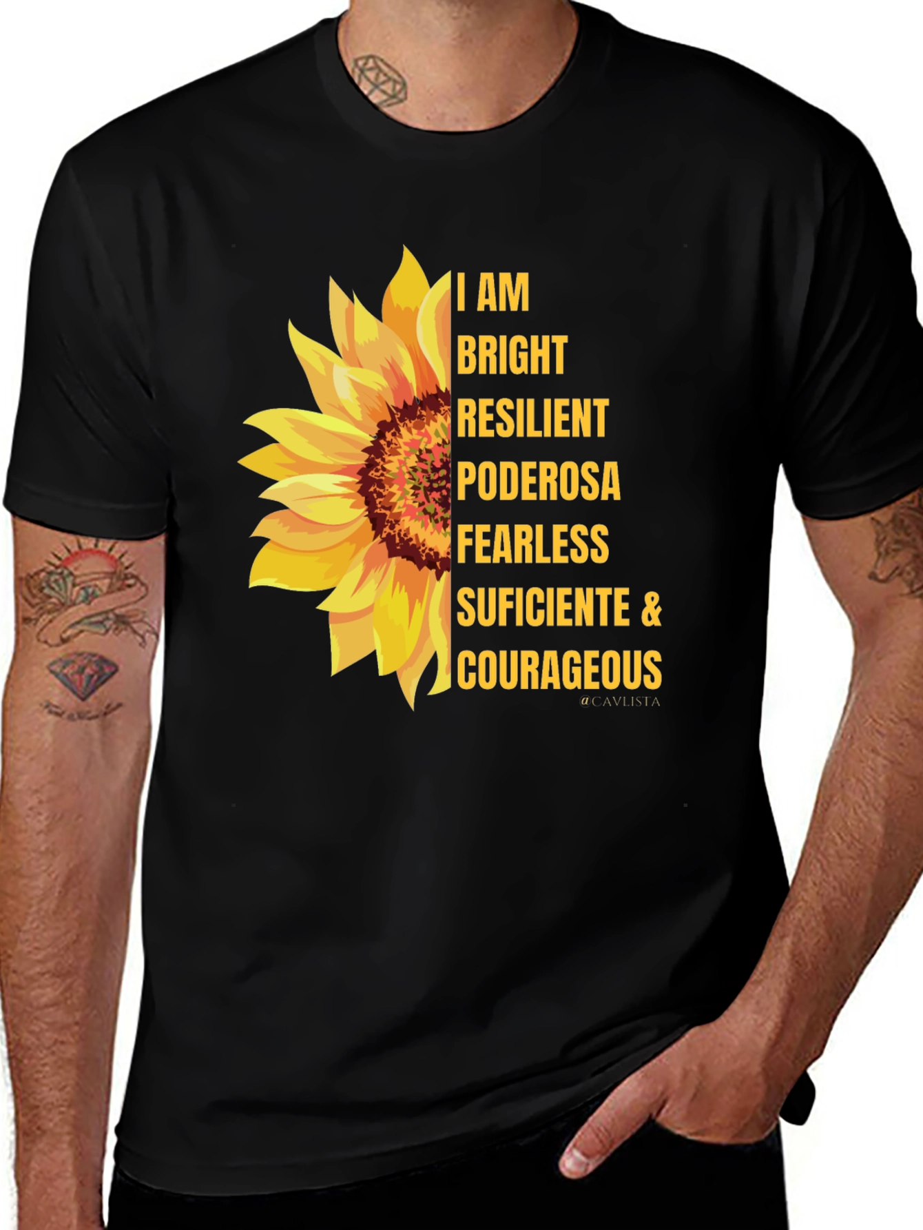 Variant 12 of I AM Bright Sunflower Graphic Tee