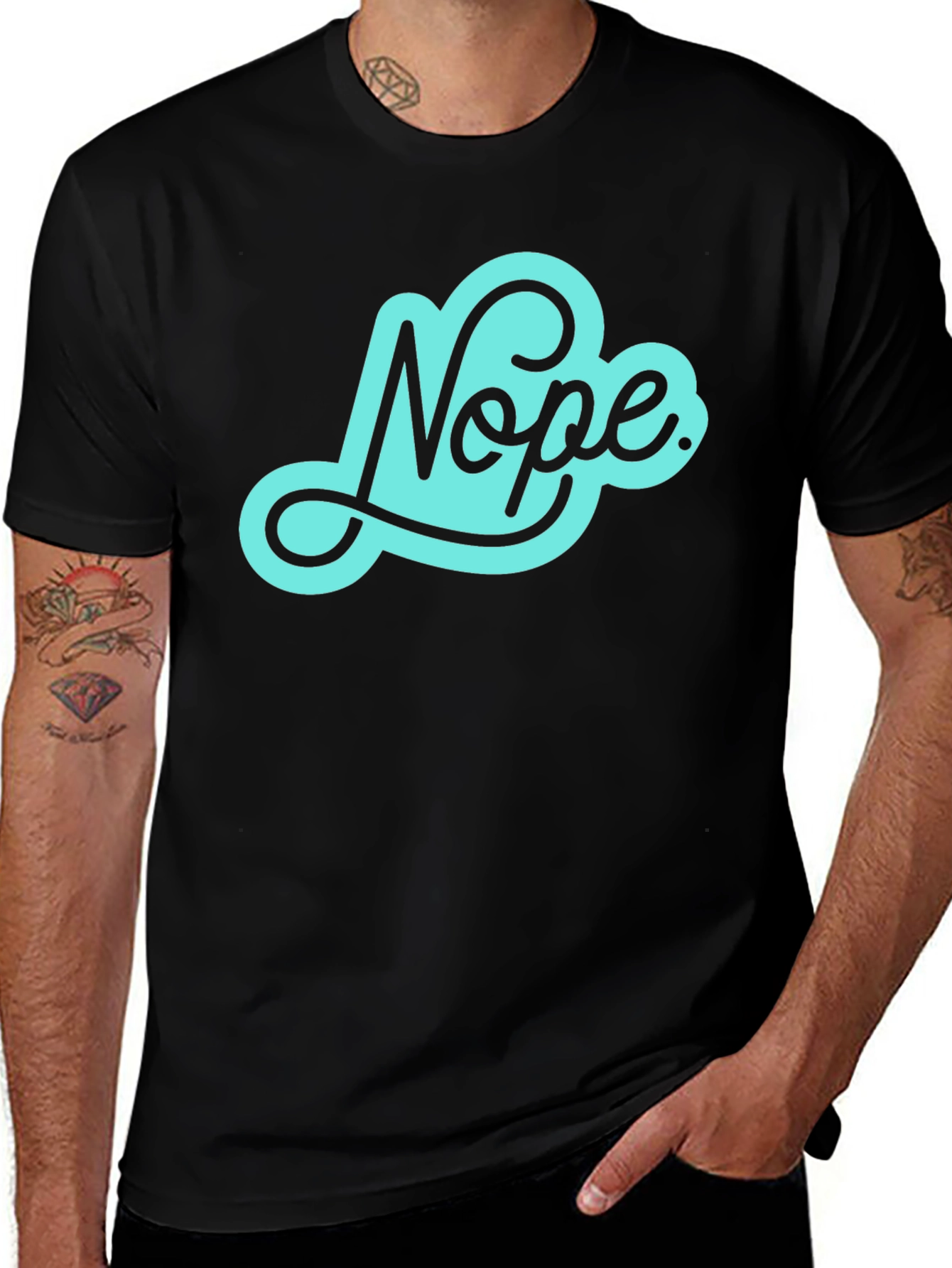 Variant 19 of Nope Graphic Tee - Cool Casual Style