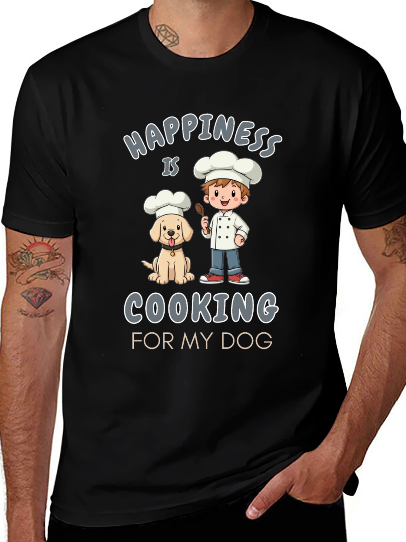 Variant 5 of Happiness is Cooking for My Dog Graphic T-Shirt