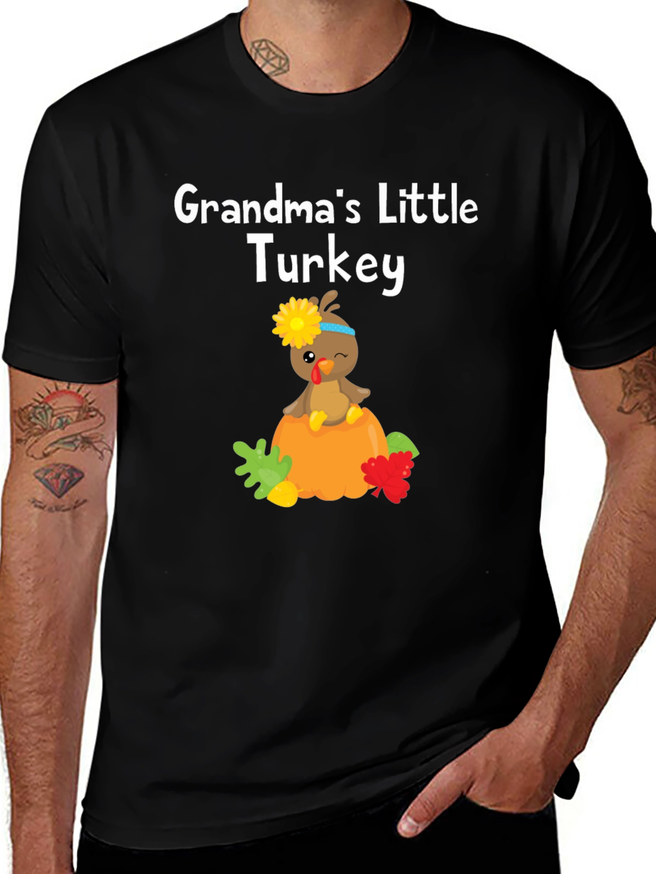 Grandma's Little Turkey Thanksgiving T-Shirt