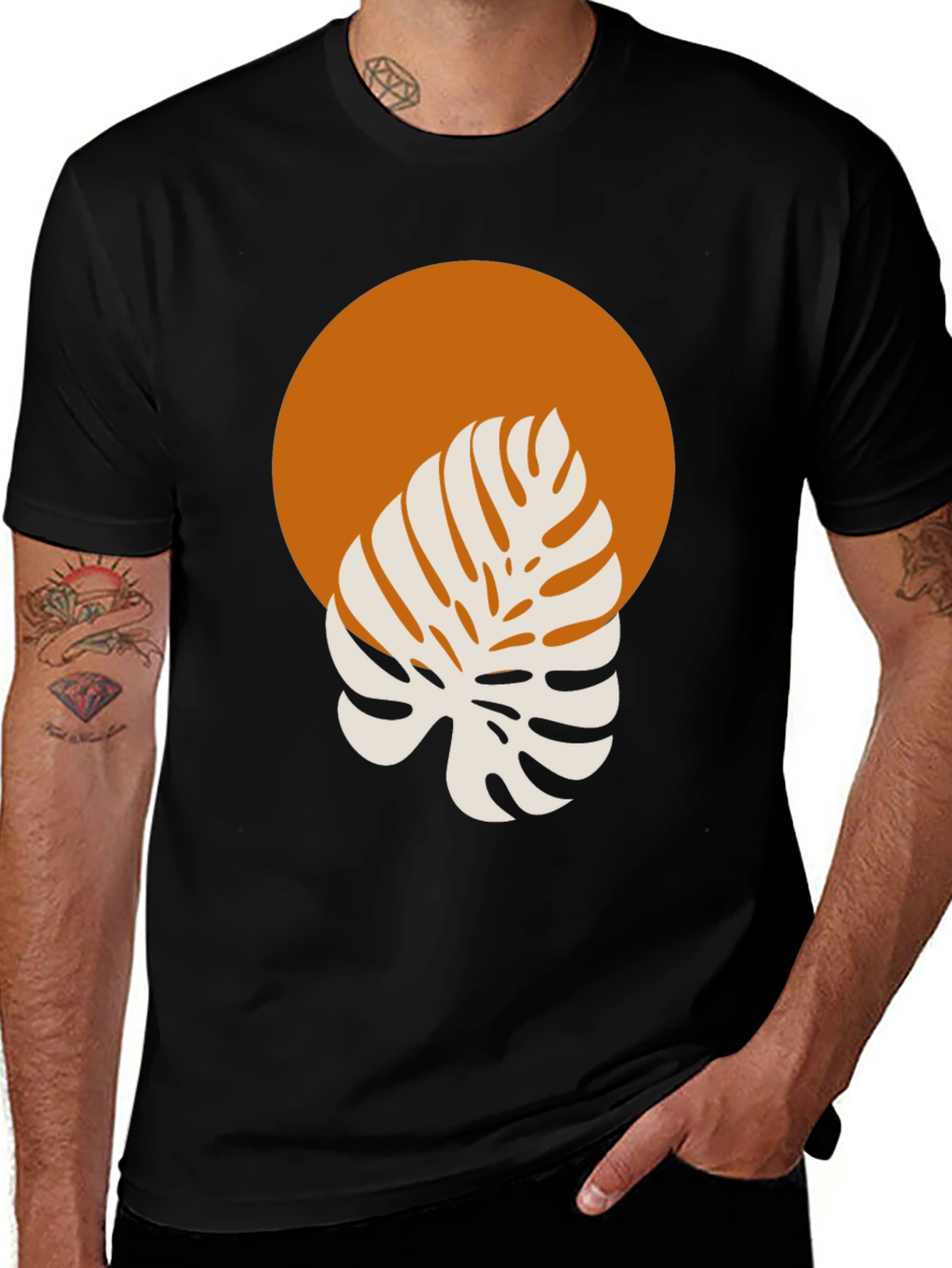 Variant 13 of Monstera Graphic Tee - Modern Tropical Style