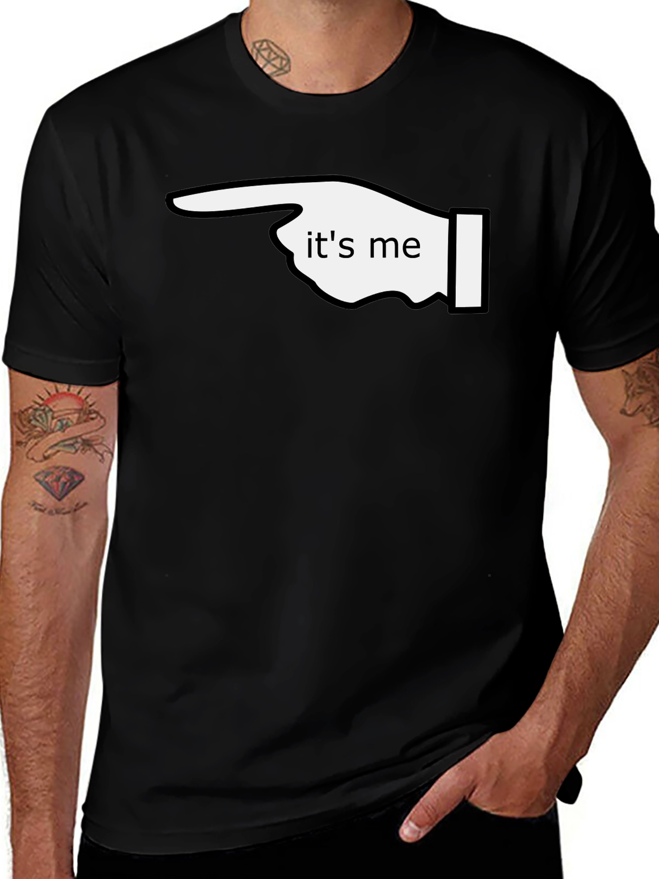 Variant 16 of It's Me Pointing Graphic Tee - Funny Novelty T-Shirt
