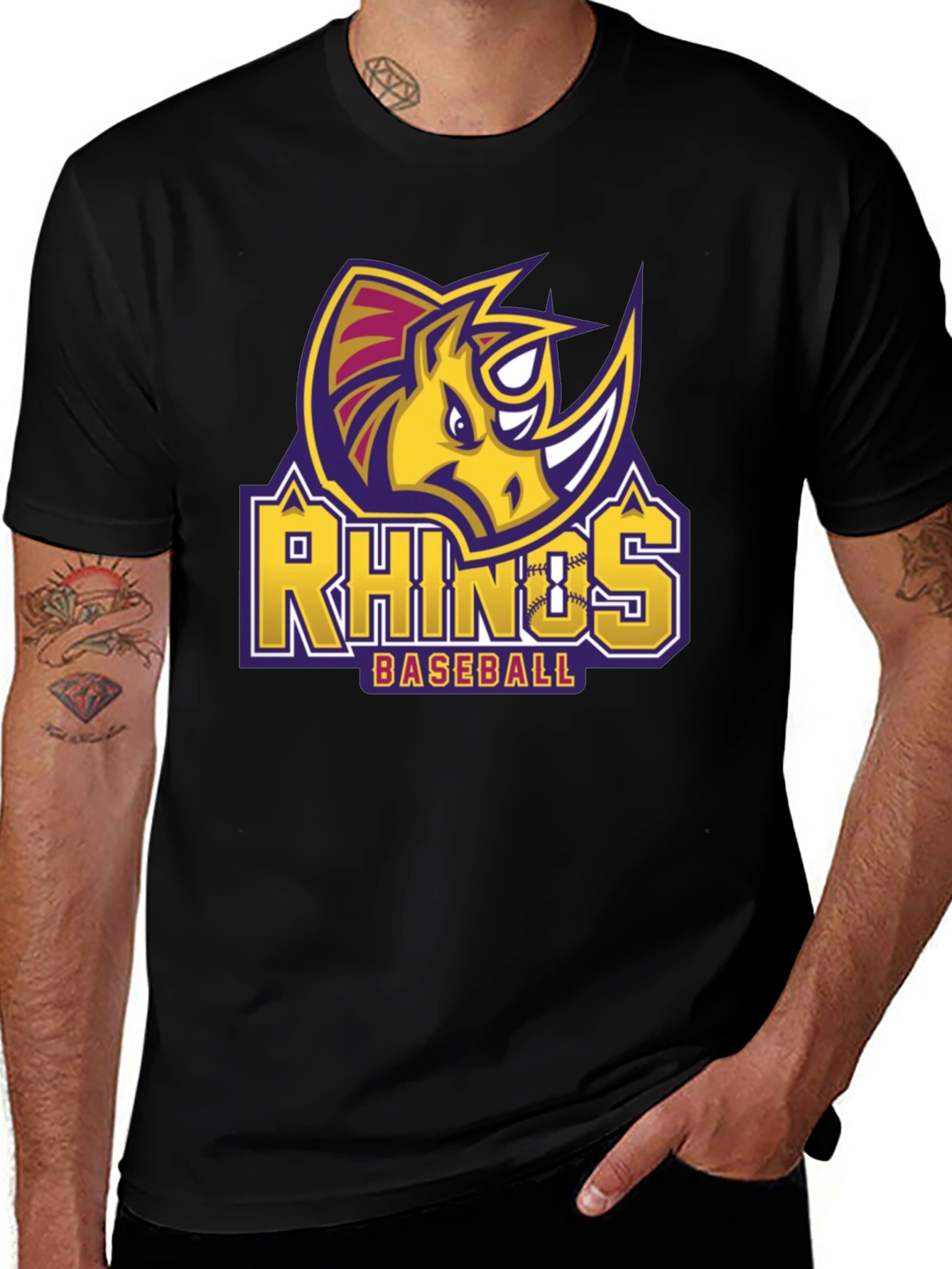 Rhinos Baseball T-Shirt - Sportswear
