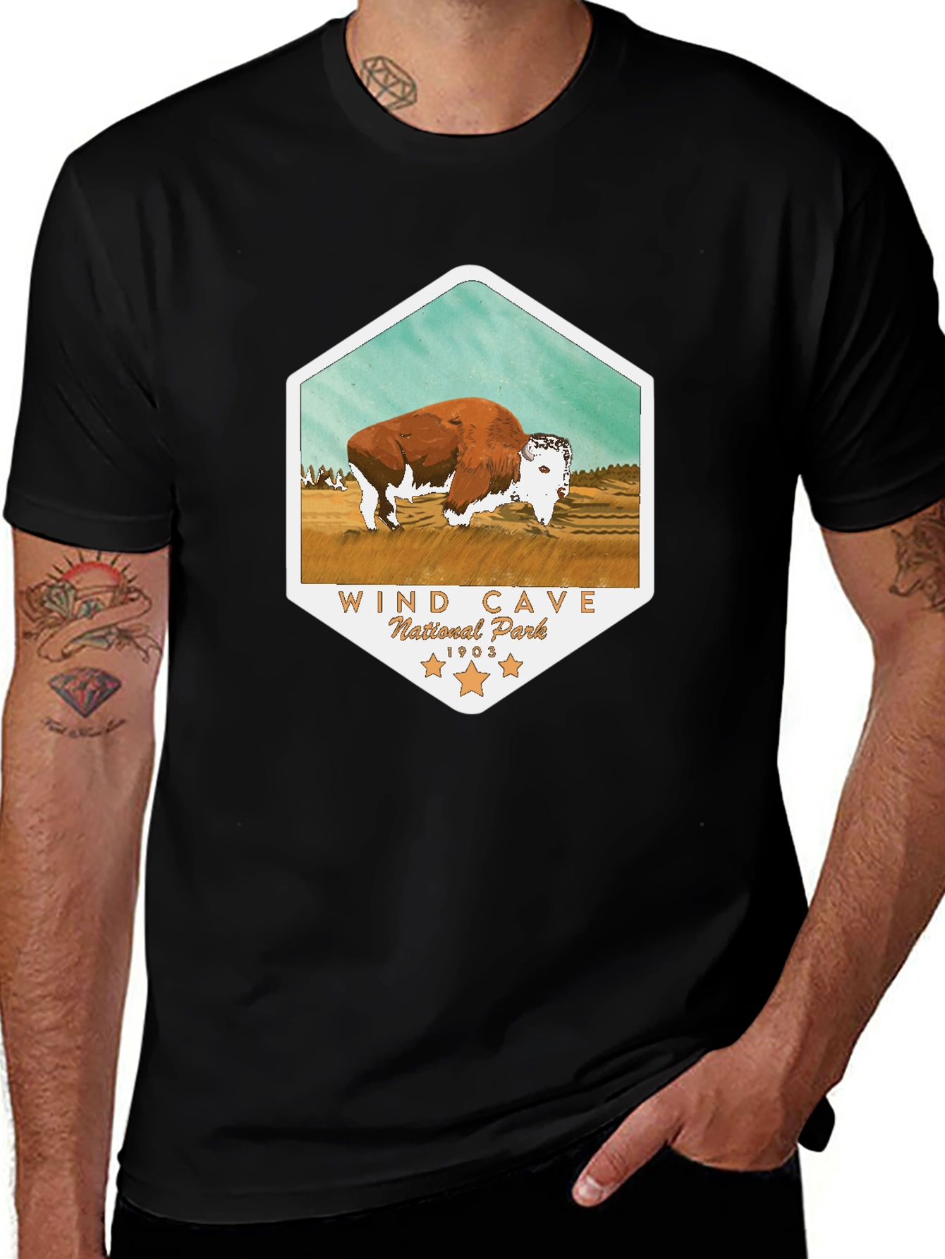 Variant 11 of Wind Cave National Park Graphic T-Shirt