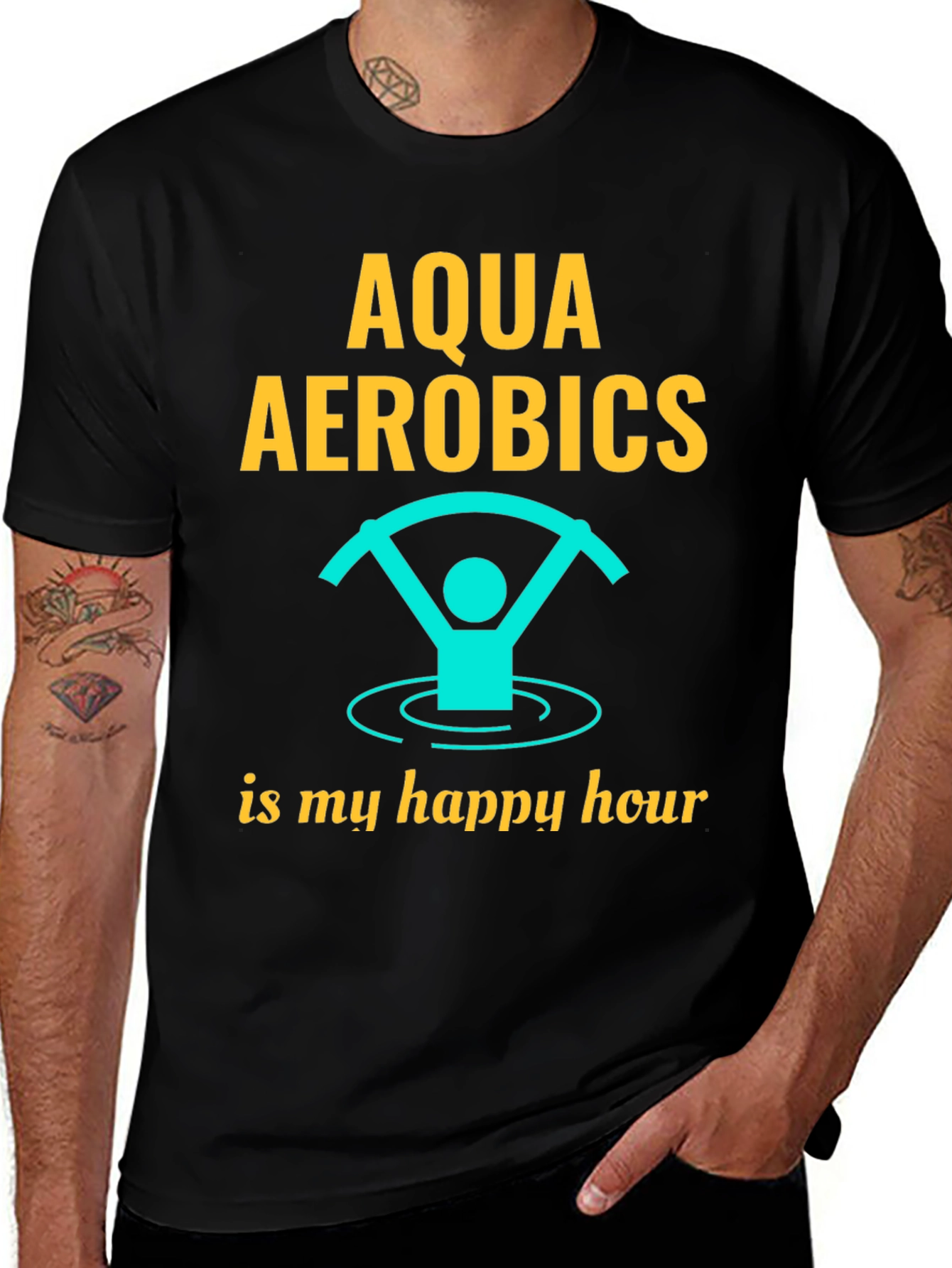 Aqua Aerobics Happy Hour Graphic T-Shirt