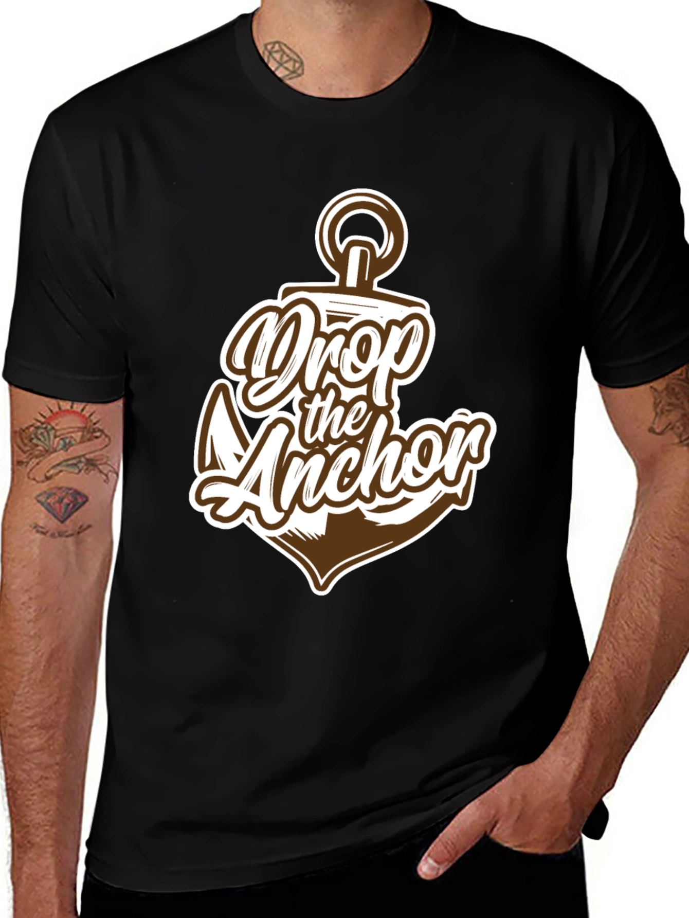 Variant 23 of Drop the Anchor Graphic T-Shirt - Nautical Theme