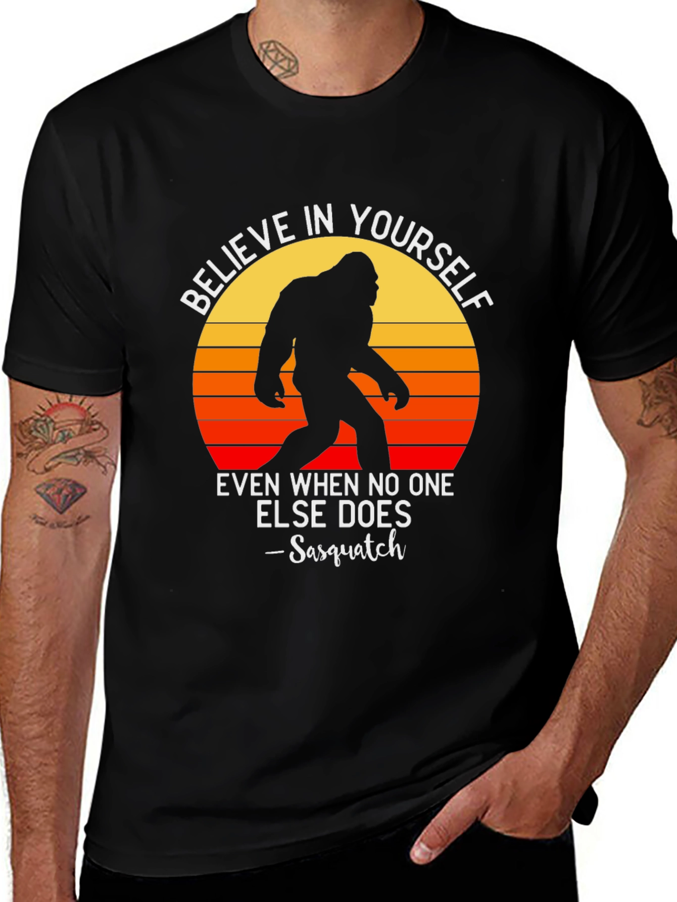 Variant 26 of Believe In Yourself Bigfoot Graphic Tee