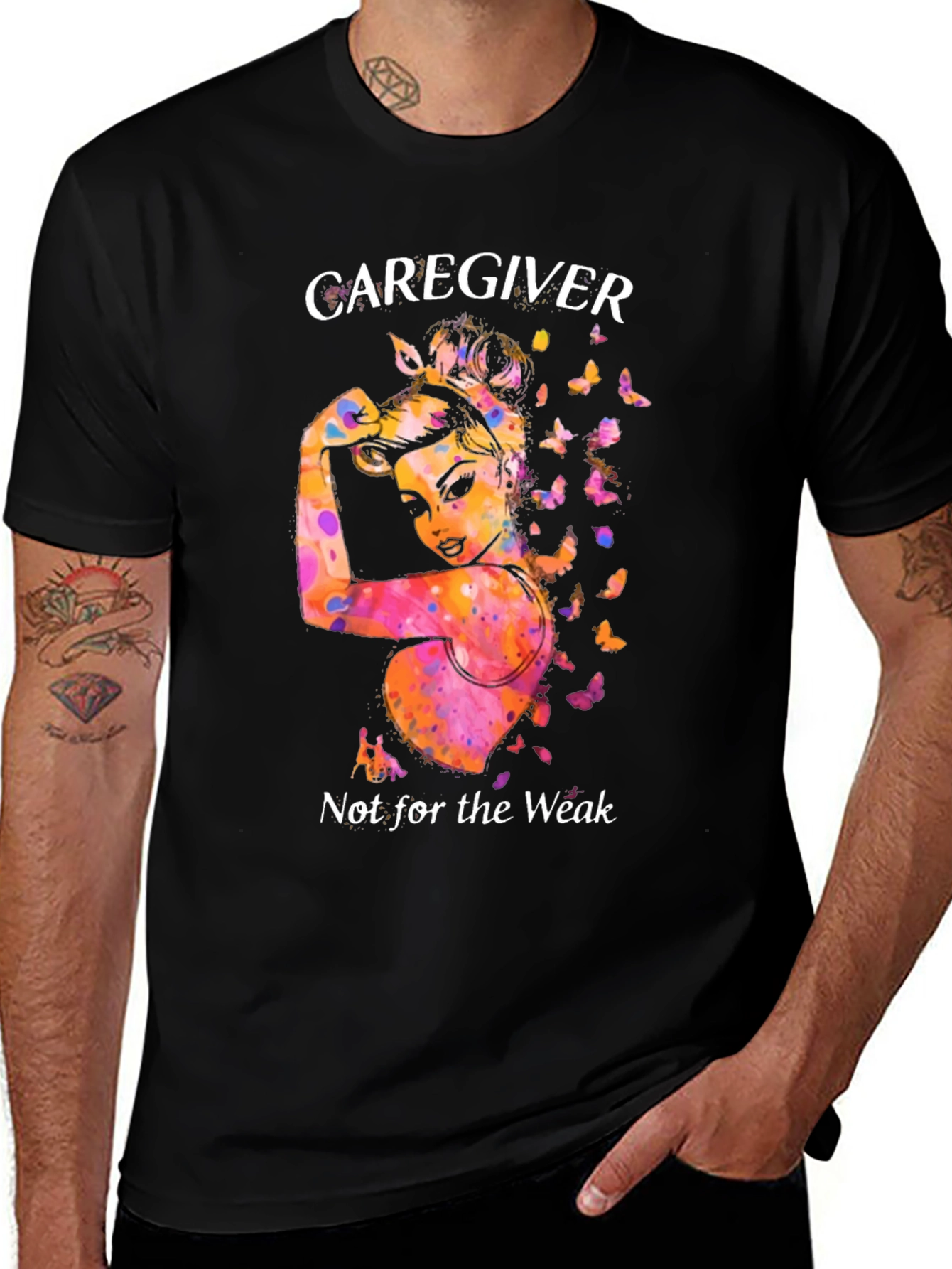 Variant 3 of Caregiver Strong Woman T-Shirt