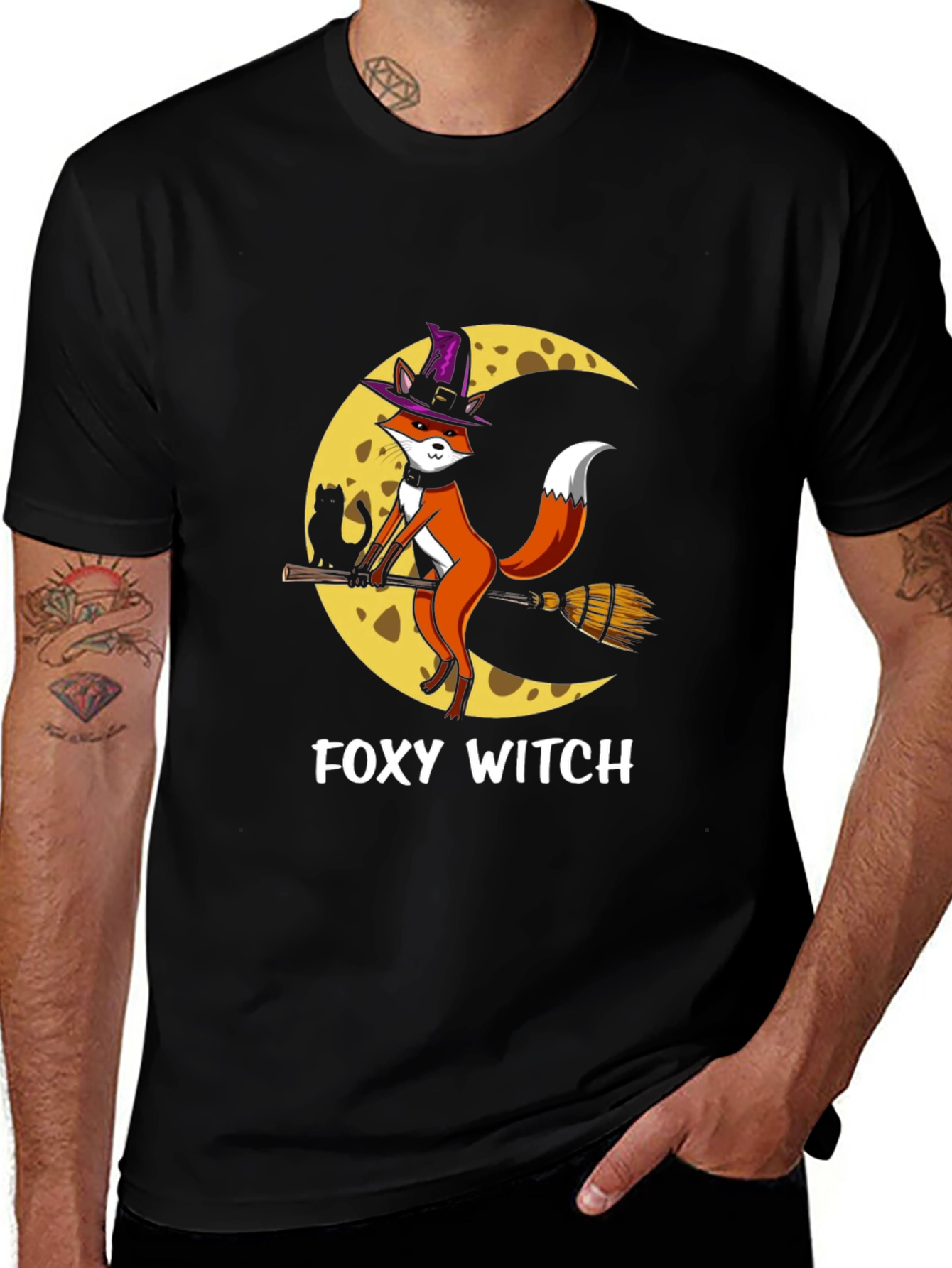 Variant 14 of Foxy Witch T-Shirt - Halloween Costume Tee