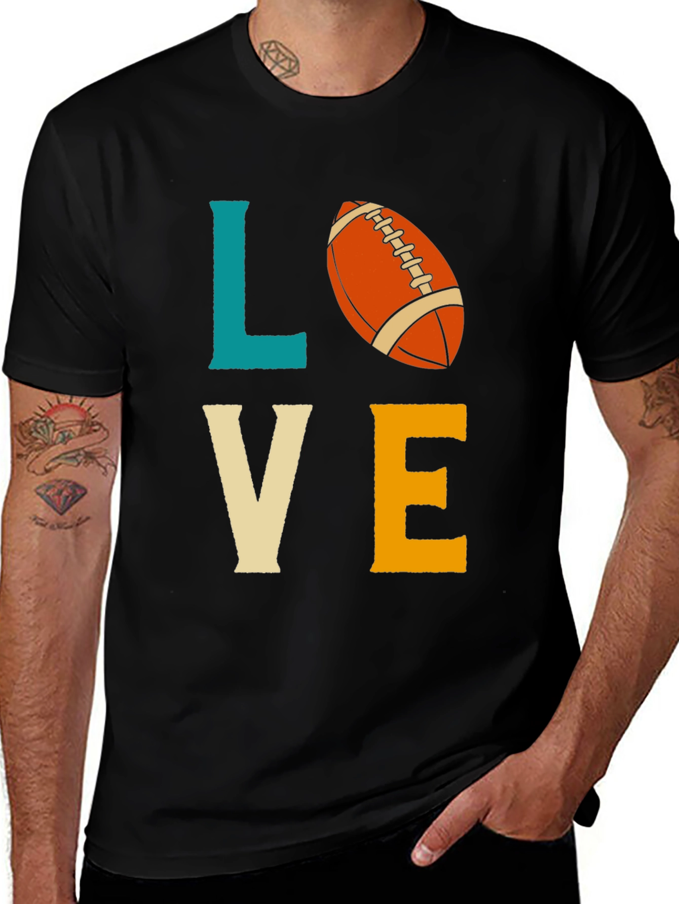 Variant 12 of LOVE Football T-Shirt Graphic Tee