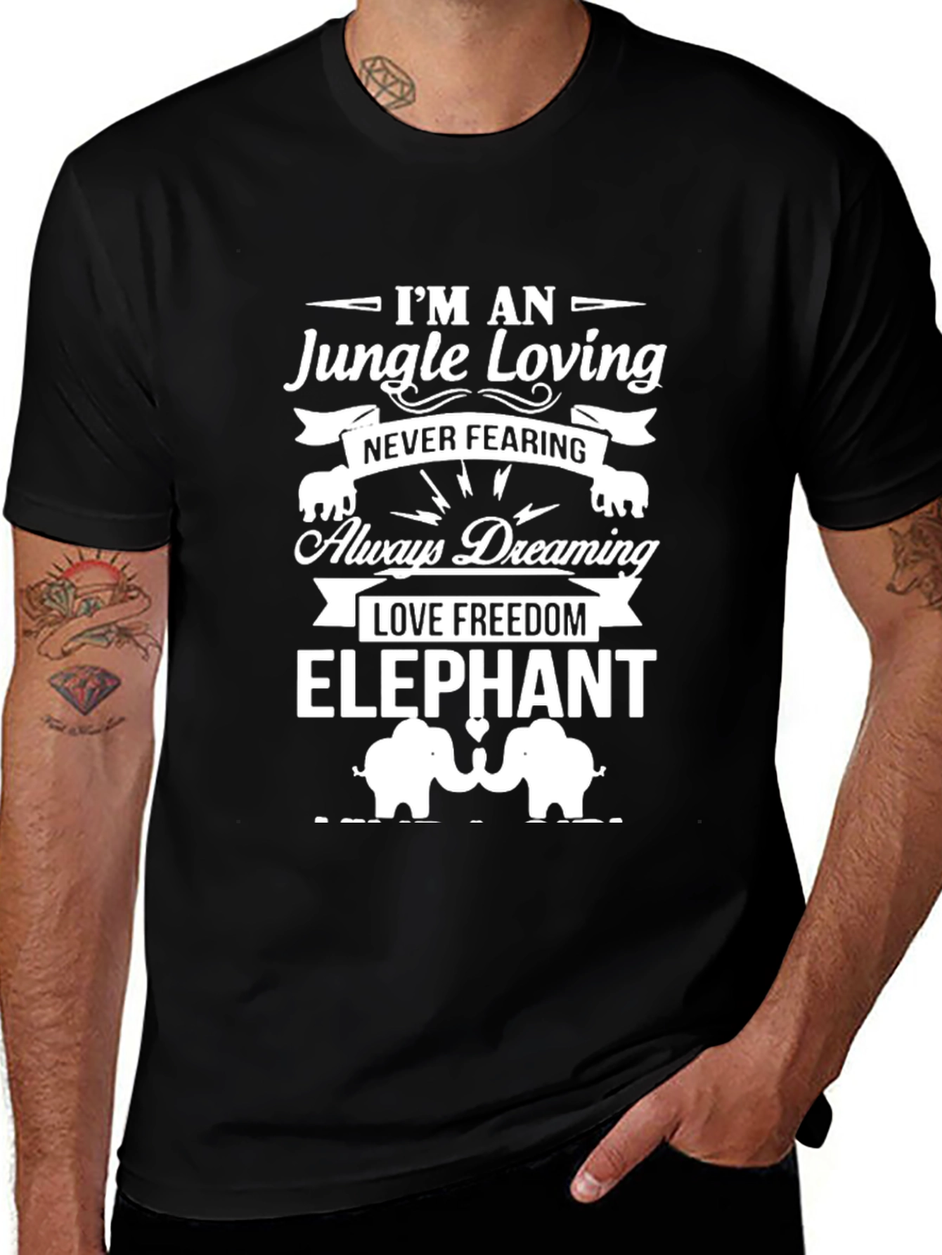 Variant 16 of Jungle Loving Elephant Graphic Tee