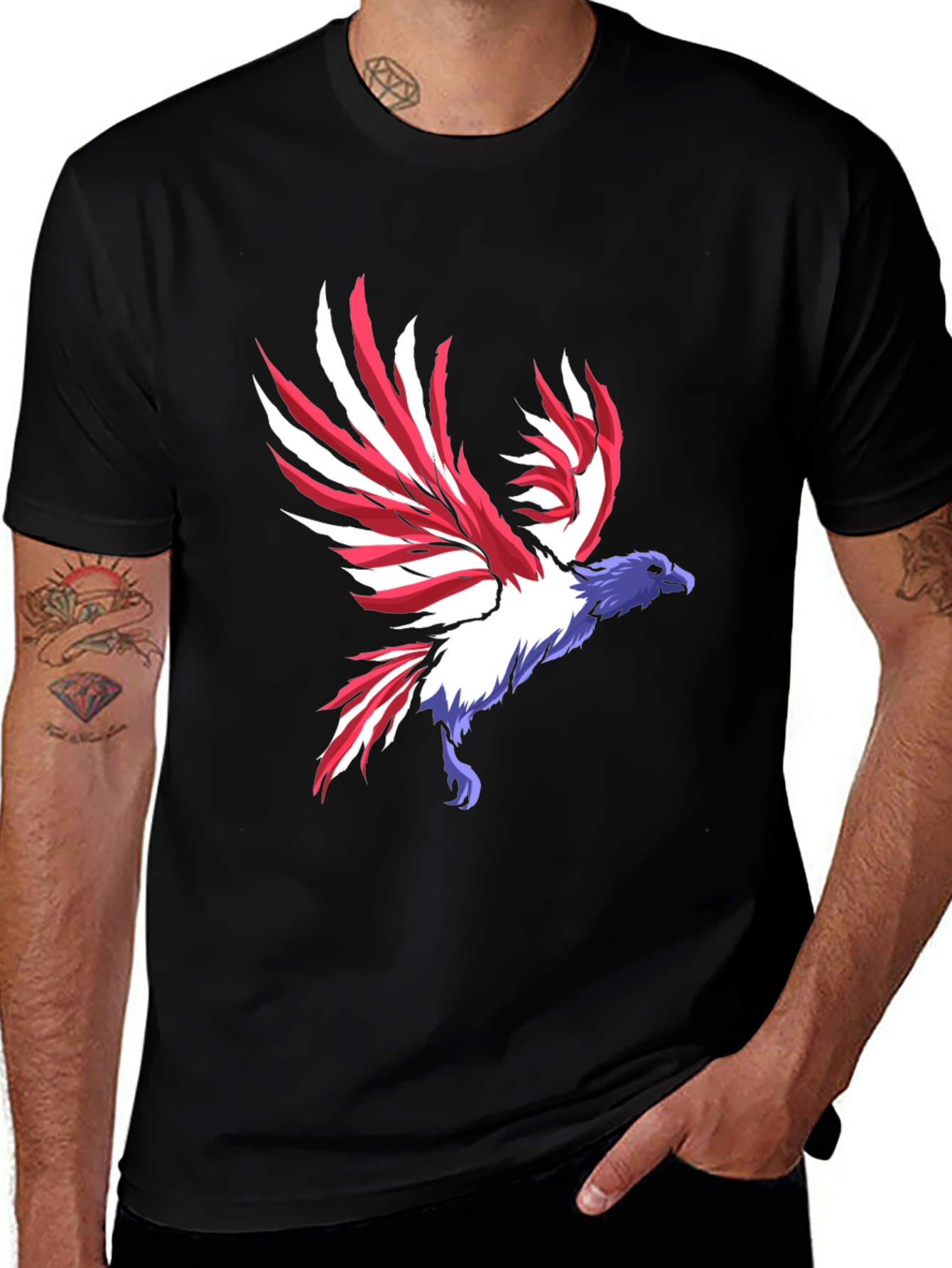 Black American Eagle Graphic Tee main image