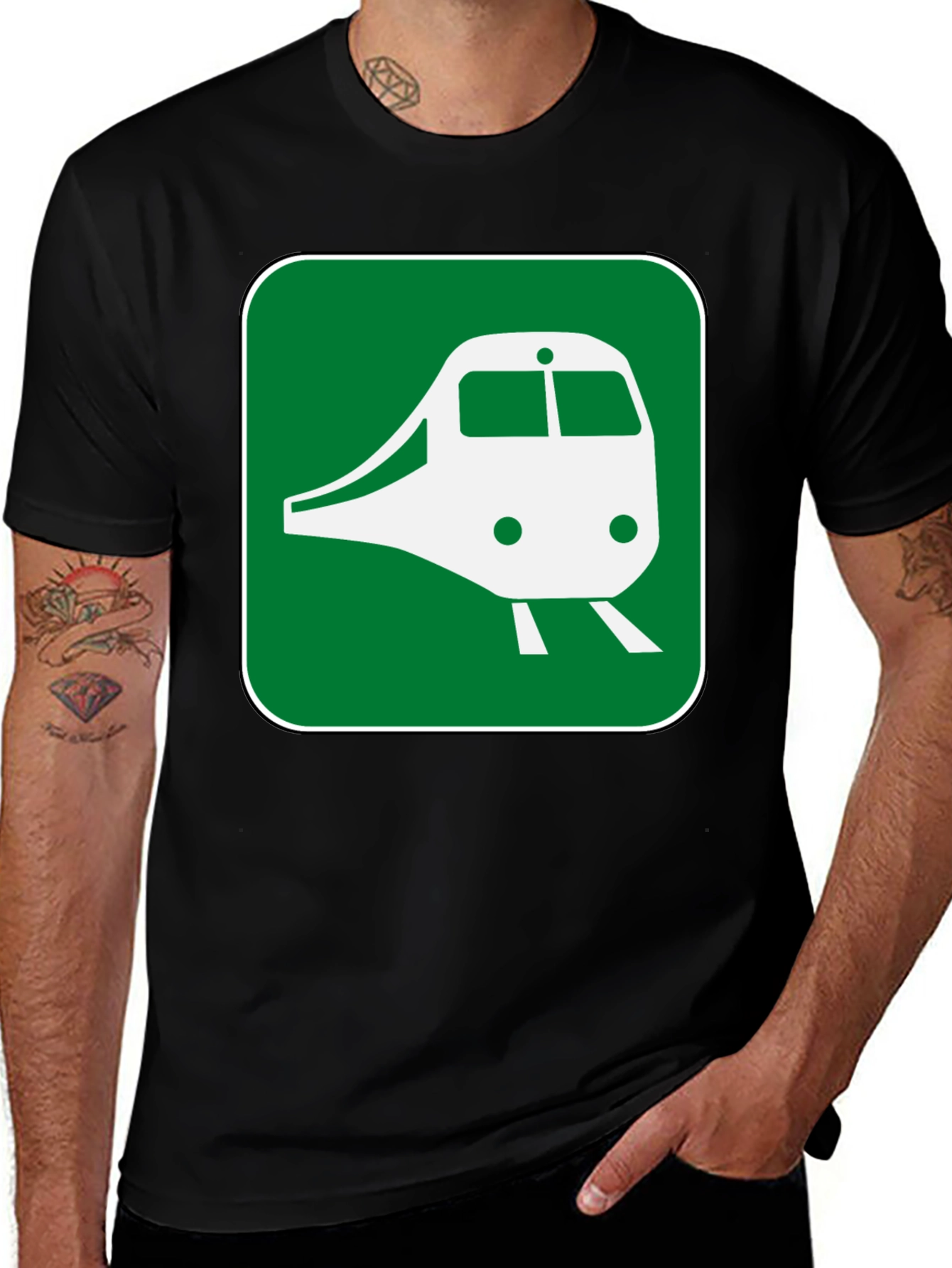 Variant 20 of Train Graphic Tee - Cool Transit Shirt