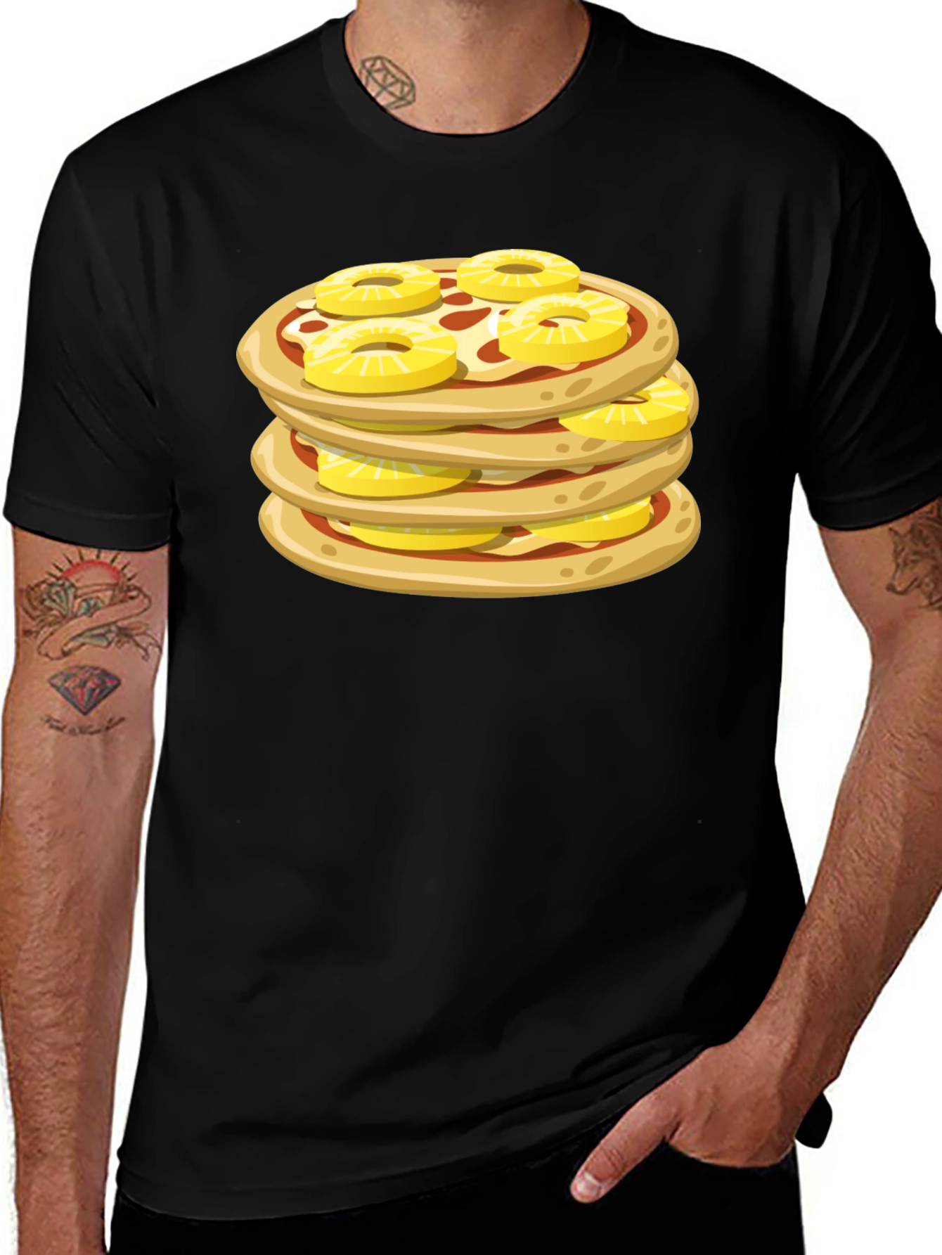 Variant 17 of Pineapple Pizza Stack T-Shirt