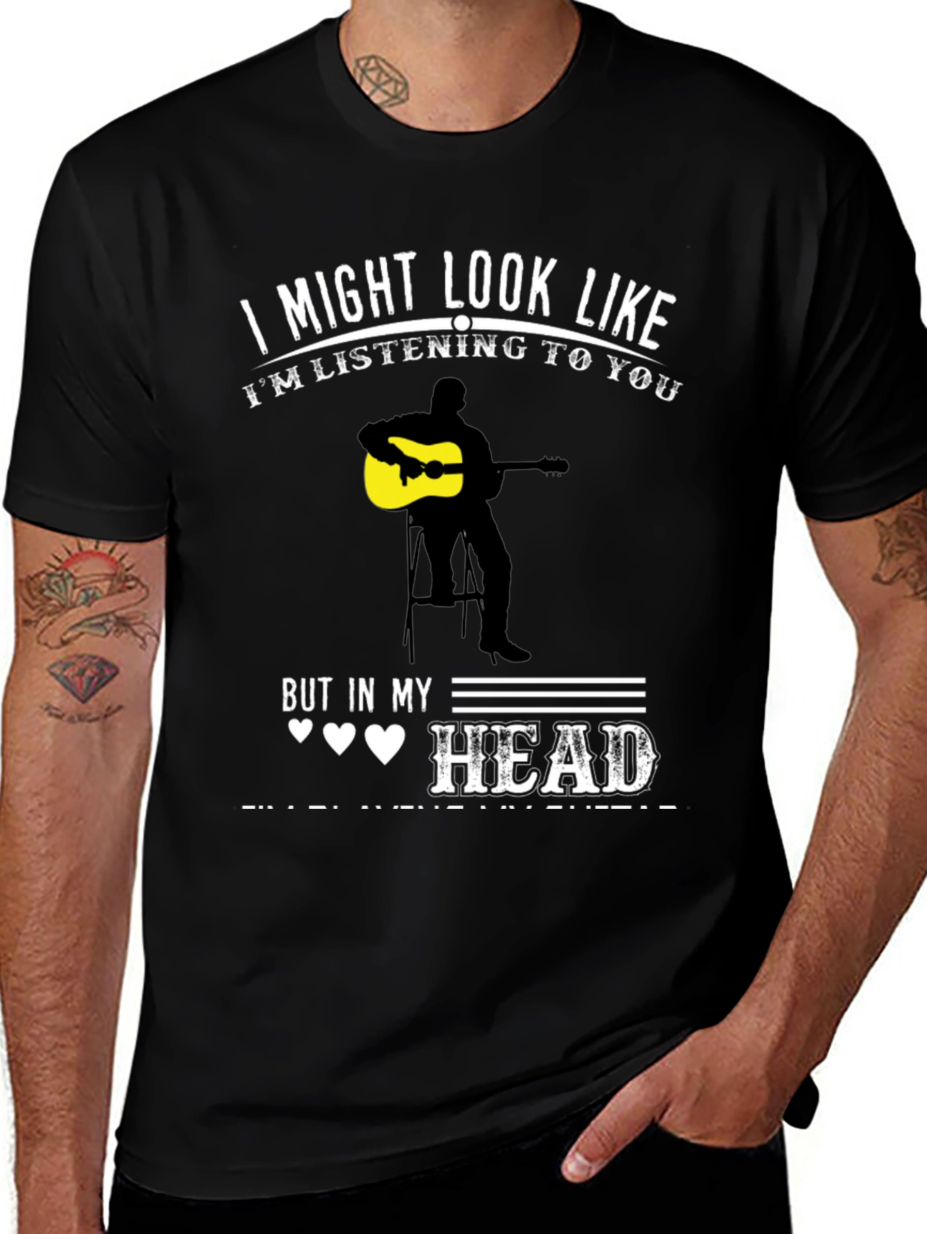 Variant 14 of Musician Mindset Tee - I Might Look Like I'm Listening T-Shirt