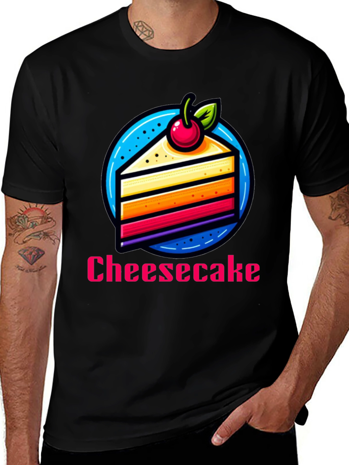 Variant 9 of Cheesecake Slice Graphic T-Shirt - Fun Dessert Tee