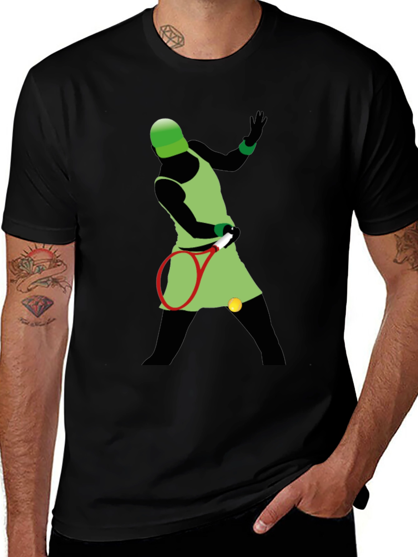 Variant 26 of Tennis Player Graphic Tee