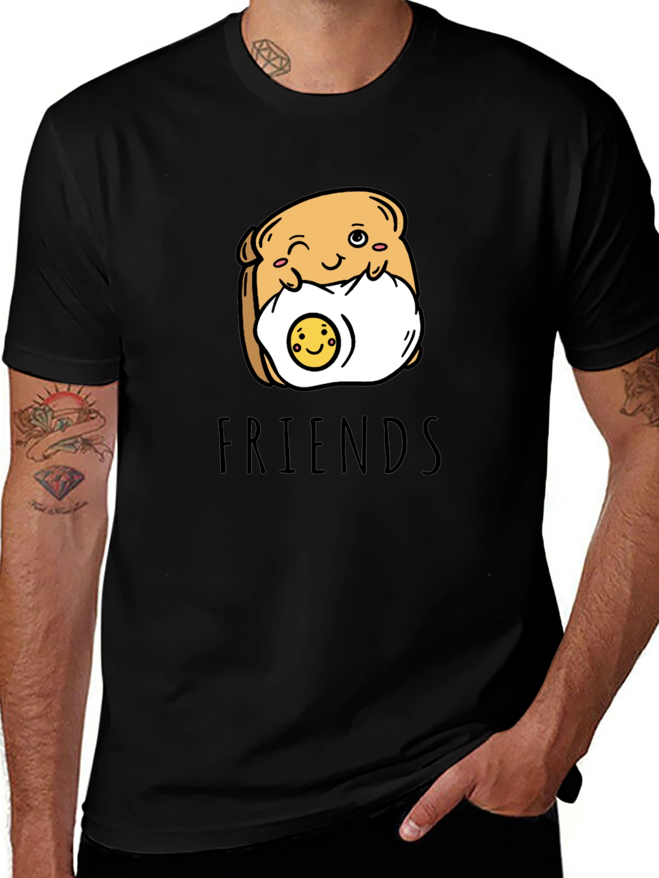 Variant 15 of Toast and Egg Friends Graphic Tee