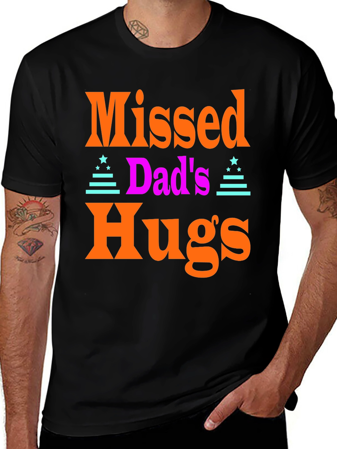 Missed Dad's Hugs Graphic T-Shirt