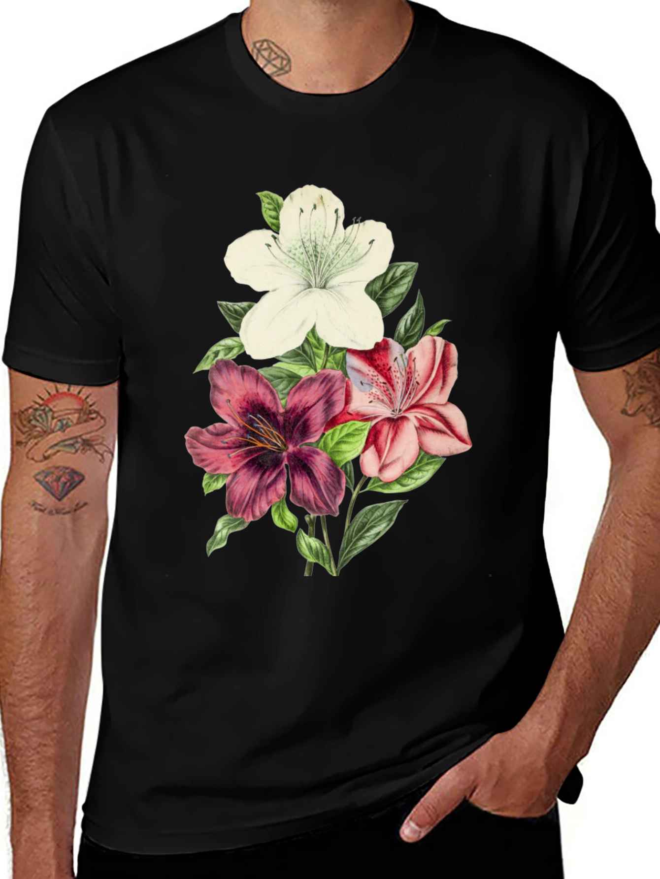 Variant 16 of Floral T-Shirt: Vintage Flower Design