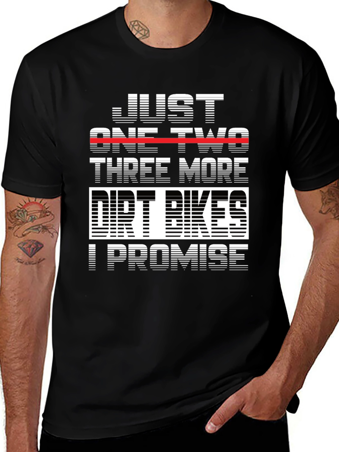 Variant 20 of Dirt Bikes Promise Graphic Tee - Black