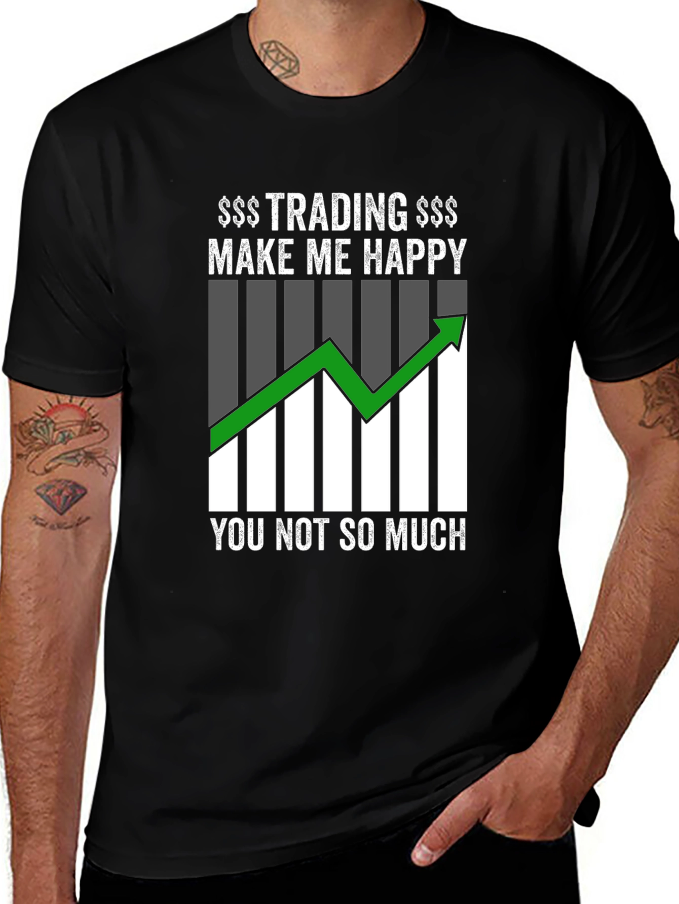 Variant 18 of Trading Makes Me Happy Graphic T-Shirt