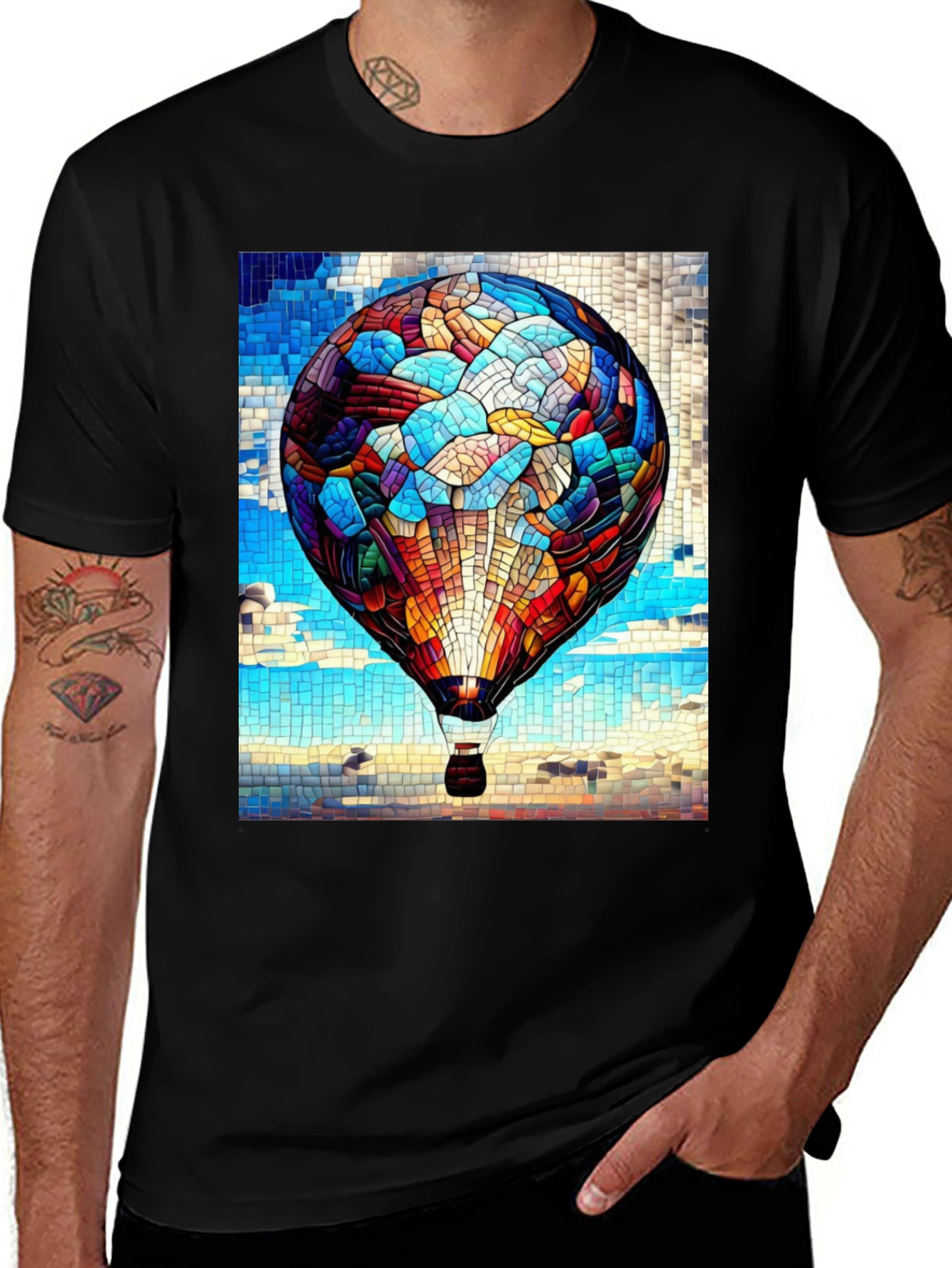 Variant 19 of Mosaic Hot Air Balloon T-Shirt