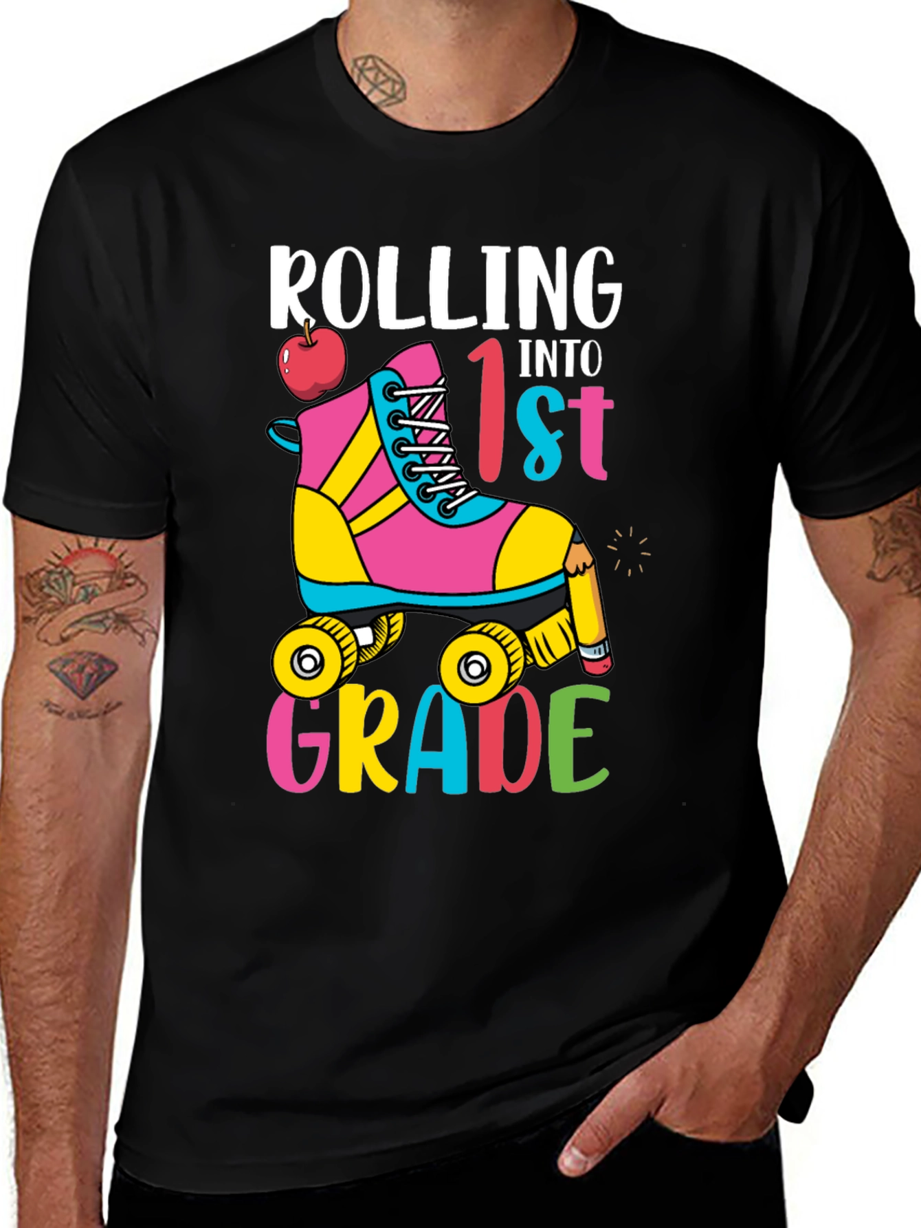 Rolling Into 1st Grade Roller Skate T-Shirt