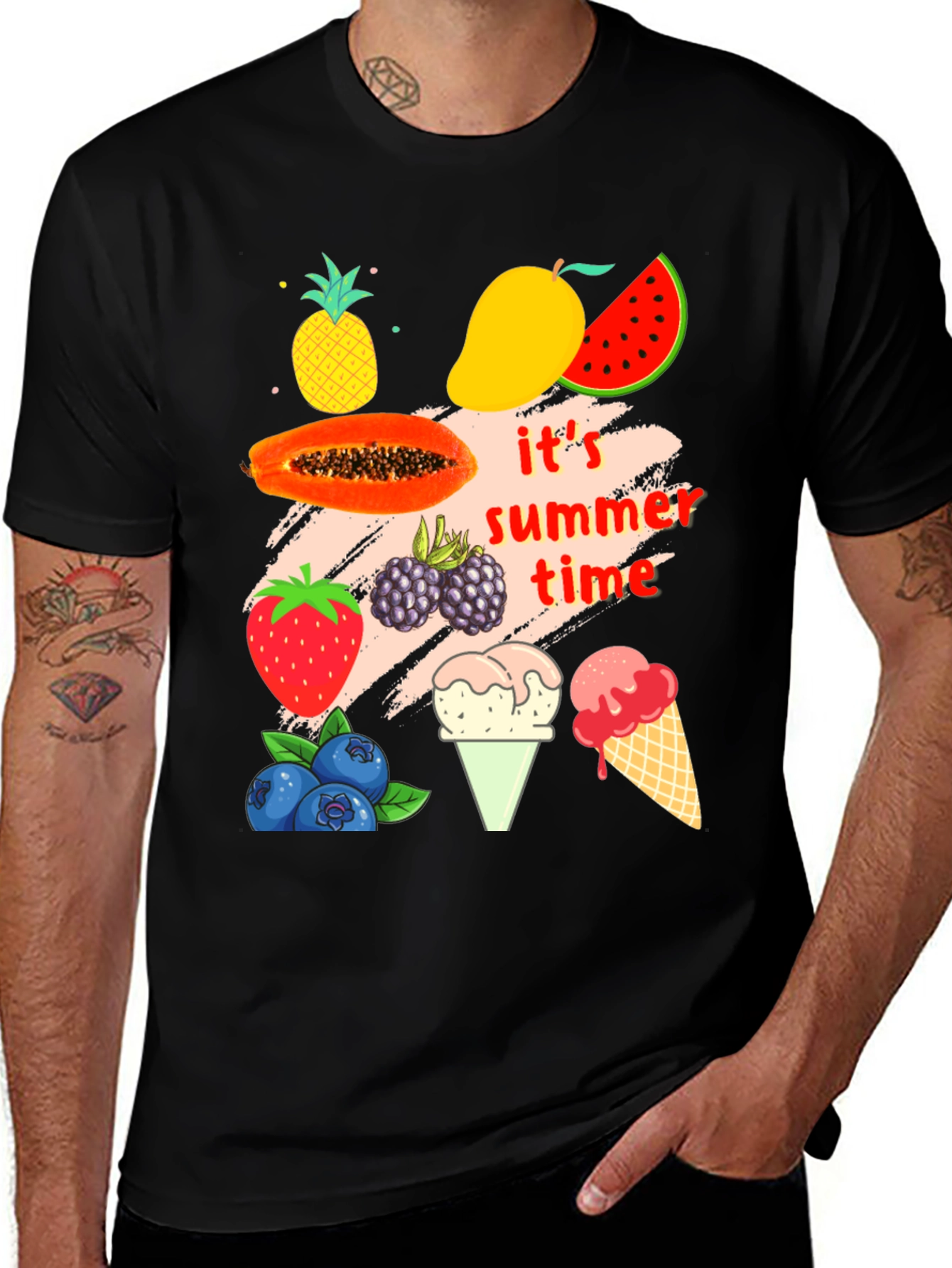 Variant 24 of It's Summer Time Fruit Graphic T-Shirt