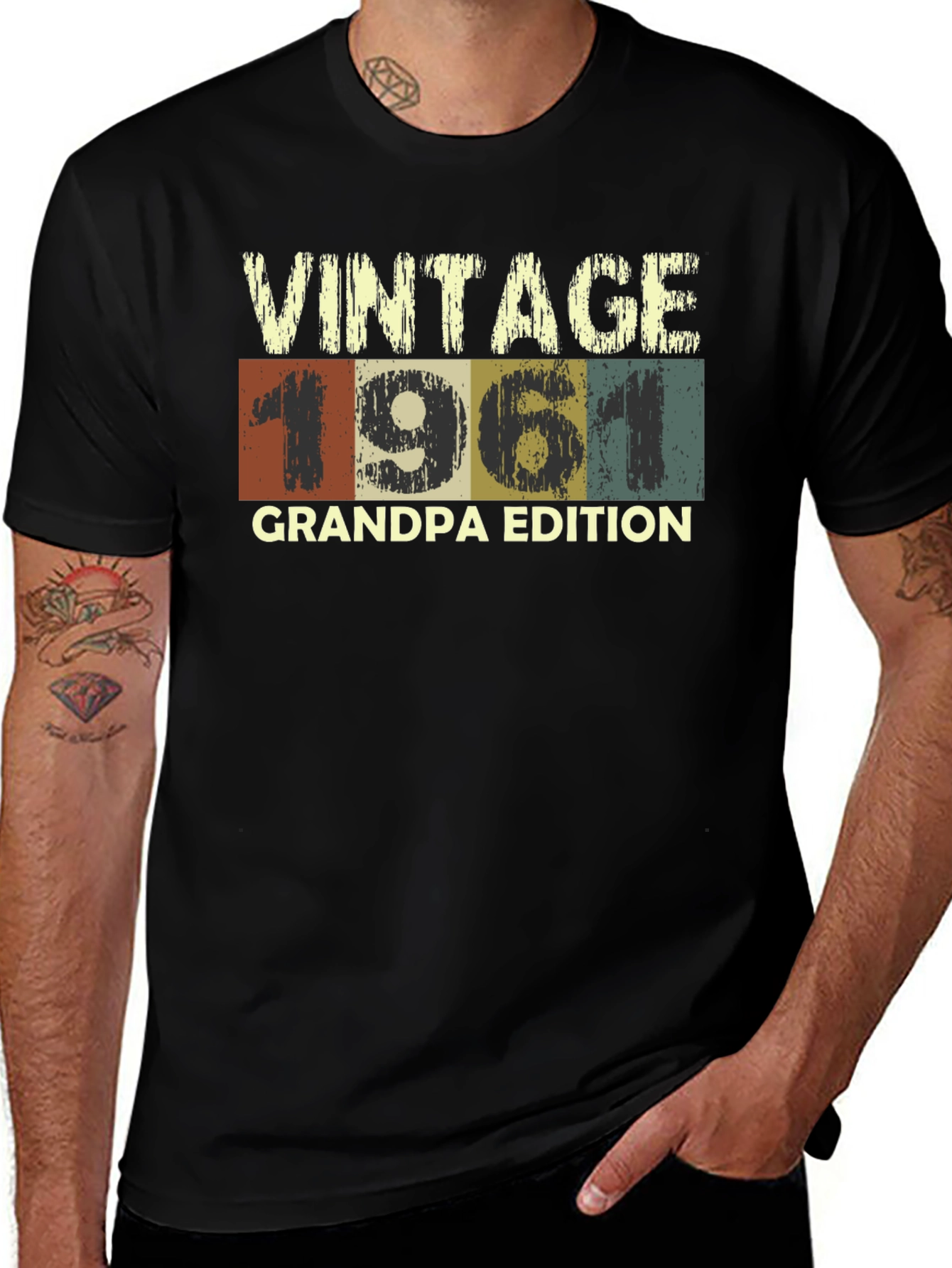 Variant 12 of Vintage 1961 Grandpa Edition T-Shirt