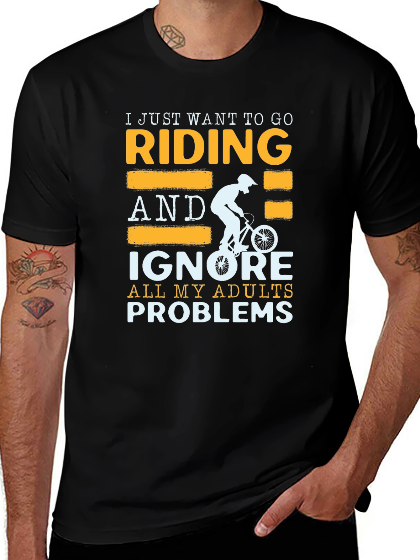 Variant 15 of Riding T-Shirt - Ignore Adult Problems