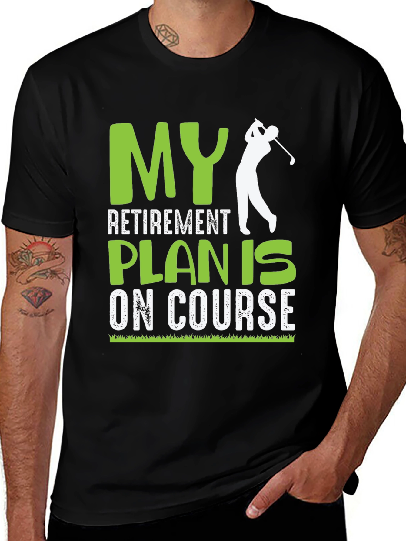 Variant 23 of Golf Retirement Plan On Course Graphic T-Shirt