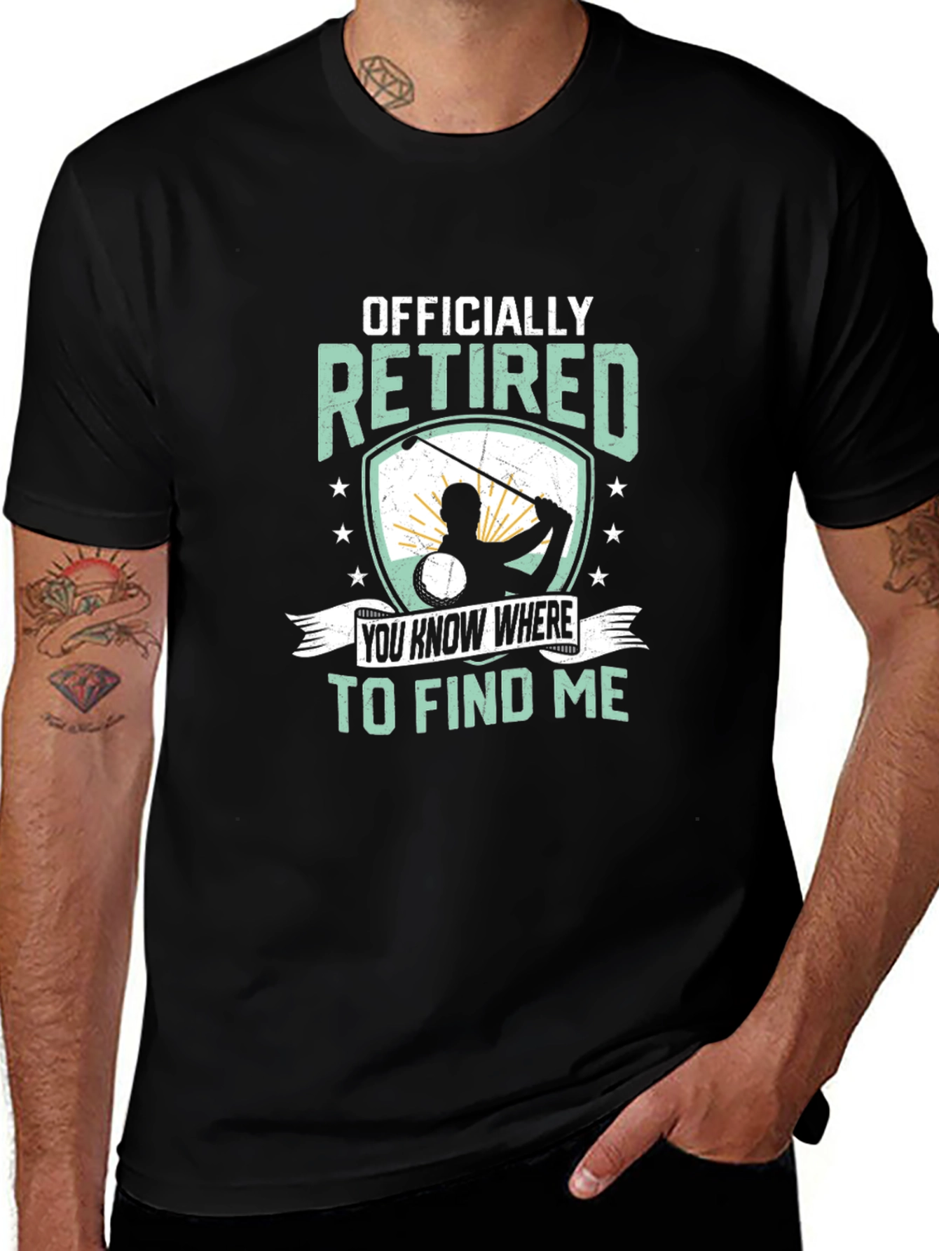 Variant 4 of Officially Retired Golf T-Shirt