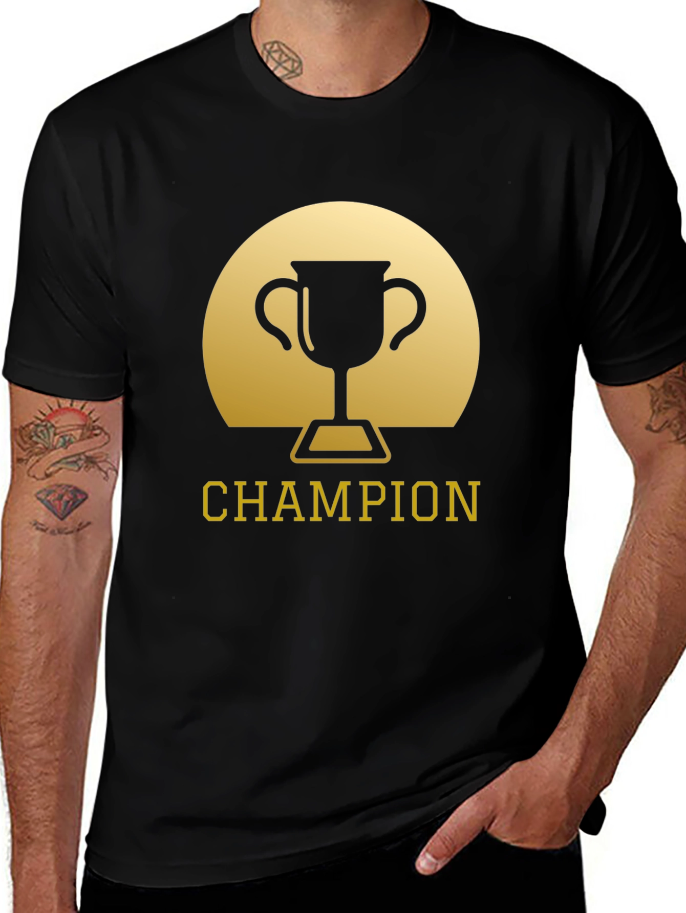 Variant 21 of Champion Trophy Graphic Tee - Winner's Style!