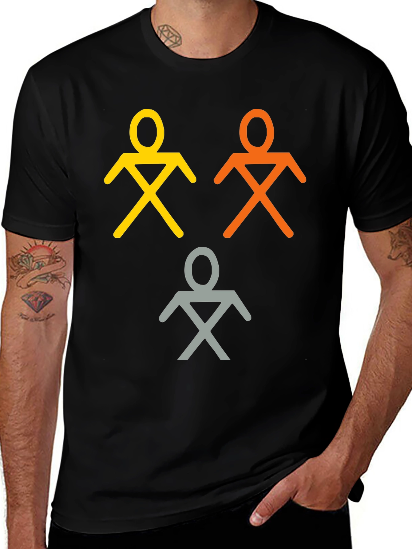 Variant 7 of Abstract Stick Figure T-Shirt