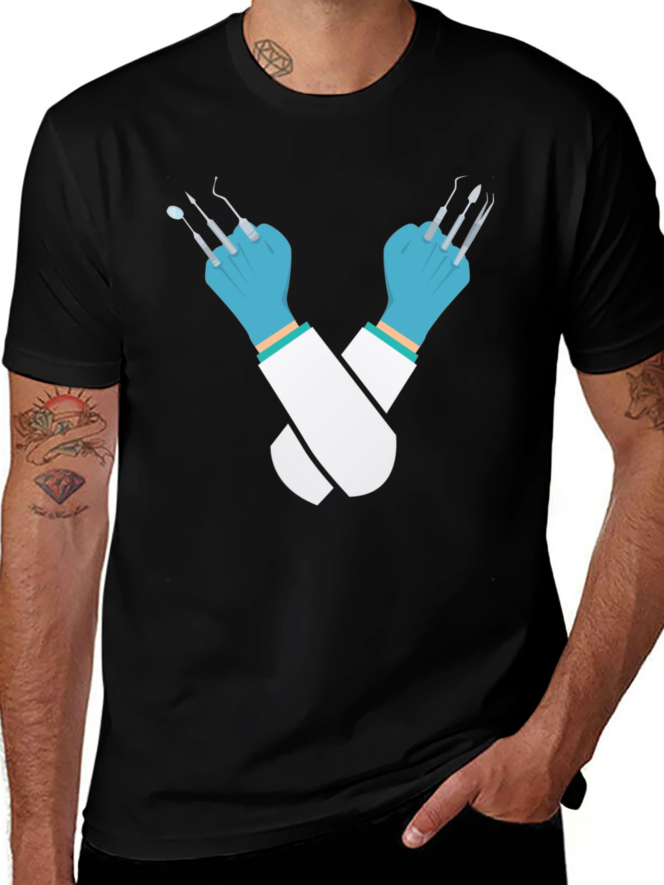 Variant 5 of Dentist Tools Graphic Tee - Novelty T-Shirt