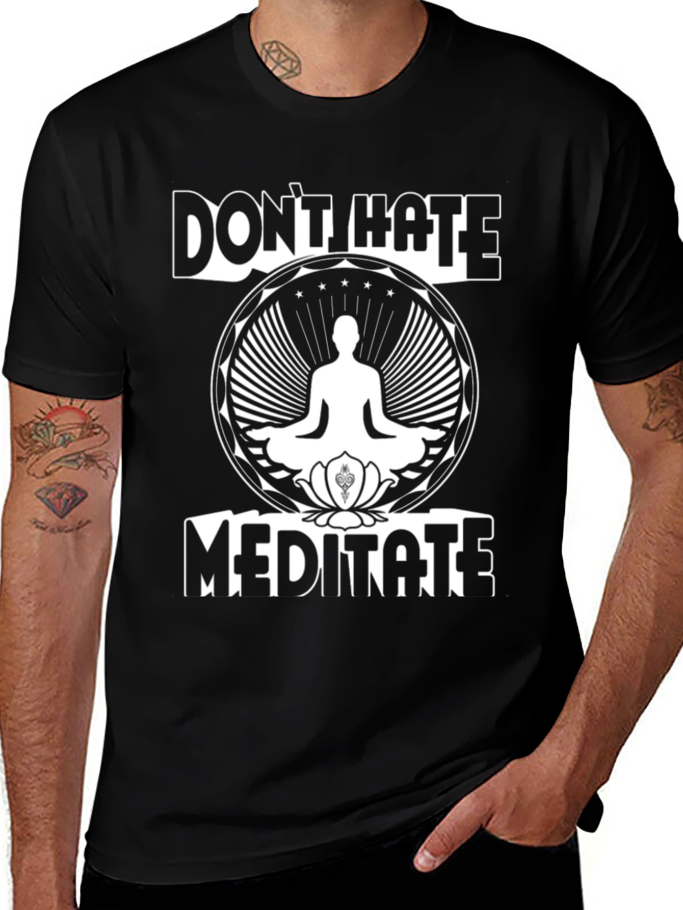 Variant 22 of Don't Hate Meditate Graphic Tee